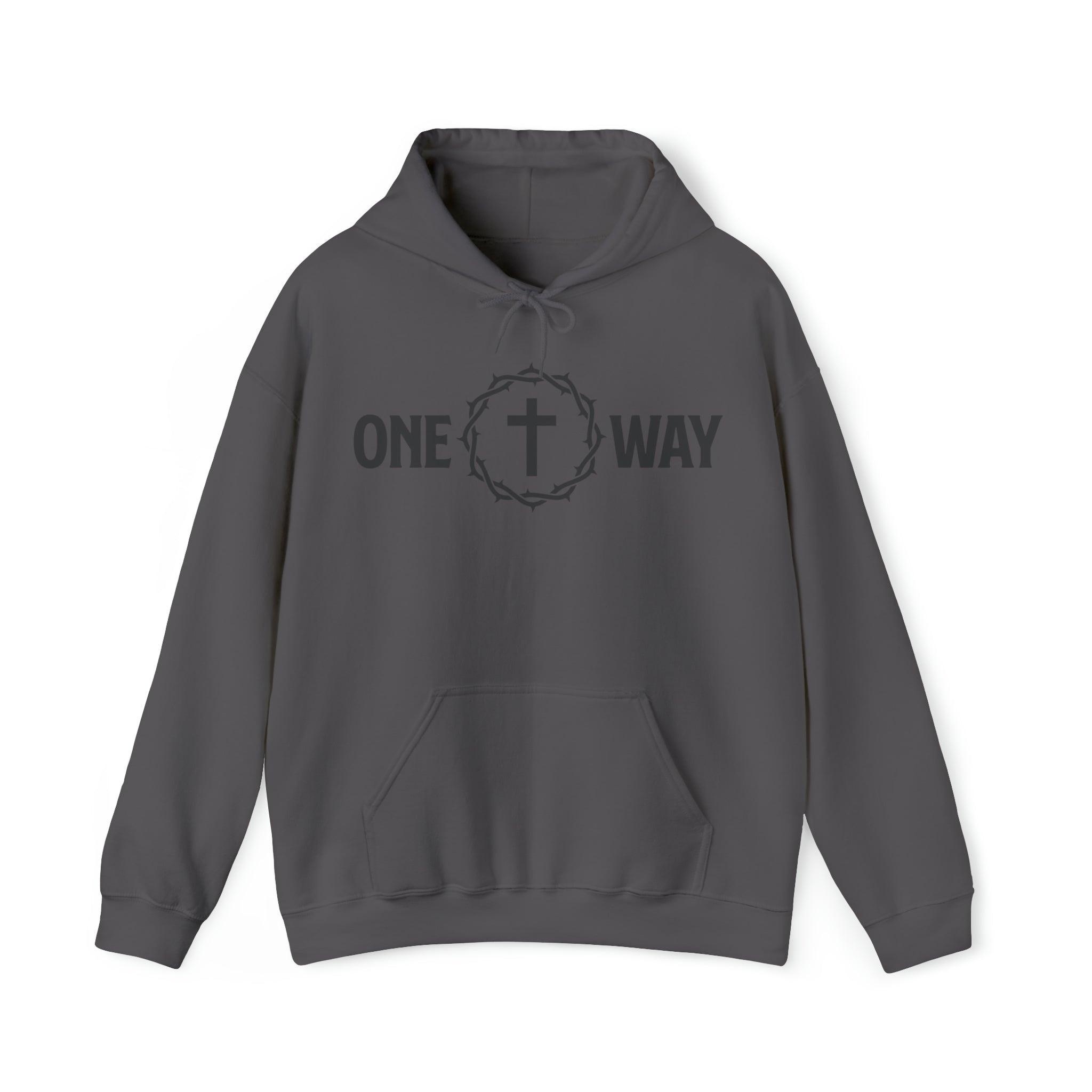 One Way Christian Hoodie with Crown and Cross - Joe Camilo Designs
