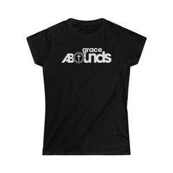 Image of Grace Abounds Christian Women Shirt with Crown of Thorns and Cross - Joe Camilo Designs