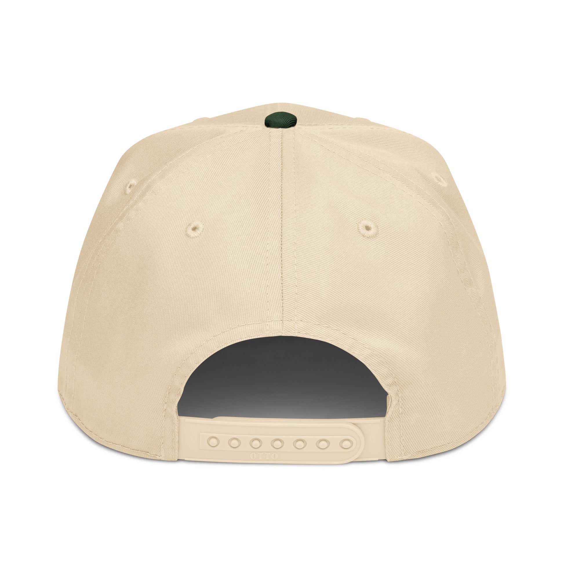Entrusted 33AD Christian hat dark green natural back view — Entrusted to Him