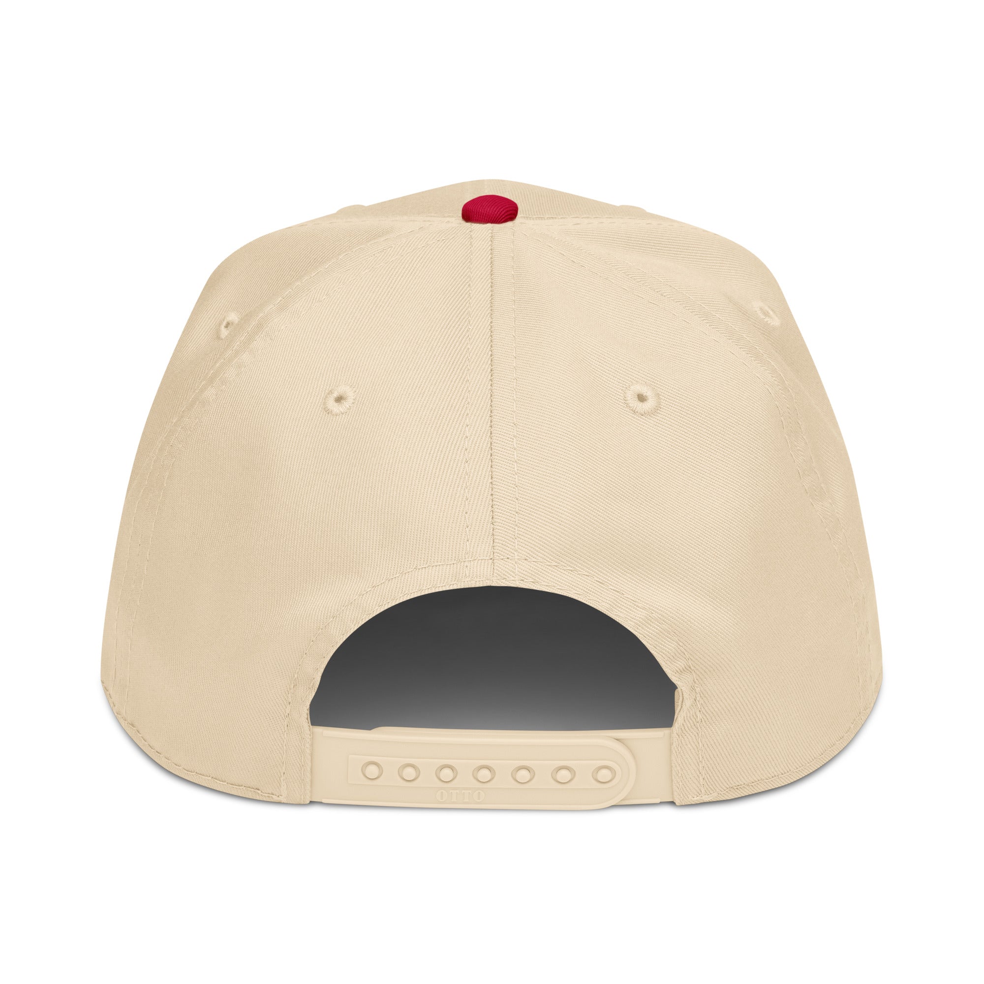 Image of Entrusted 33AD Christian hat red natural back view — Entrusted to Him