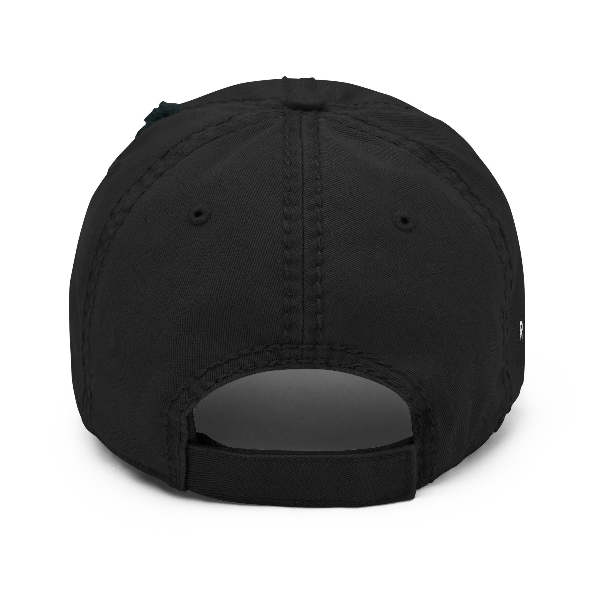 Image of Risen Distressed christian hat for women black back alternate view — Entrusted to Him