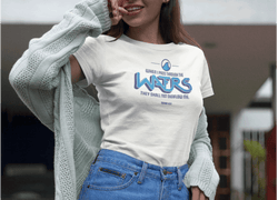 Image of When I Pass Through the Waters Christian Women Shirt with Wave Icon - Joe Camilo Designs
