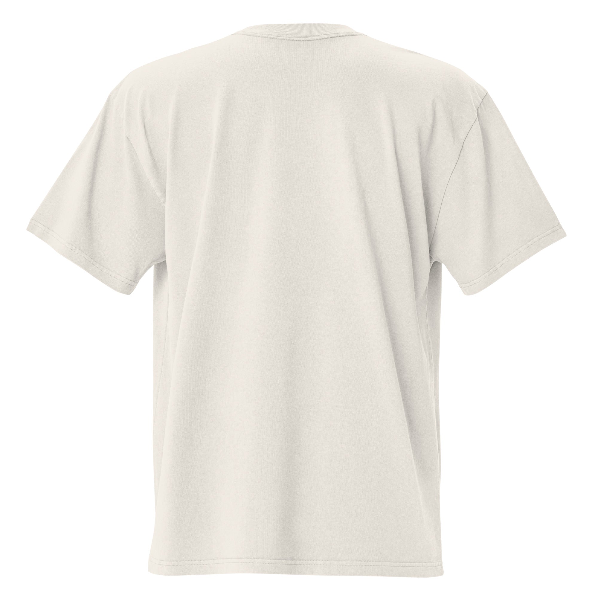 Image of YHWH Christian t-shirt faded bone back view — Entrusted to Him