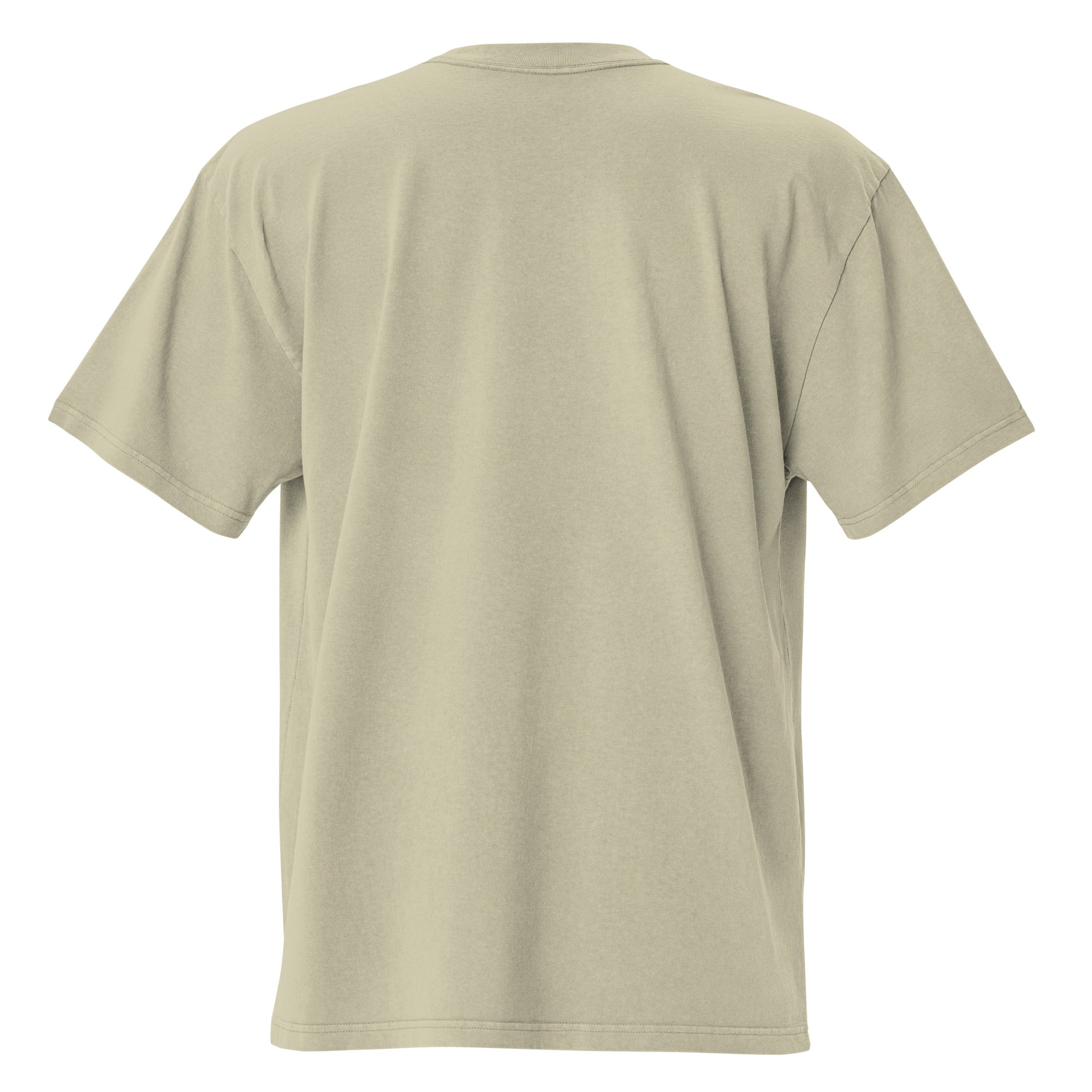 Image of Risen Christian graphic tee faded eucalyptus back view — Entrusted to Him