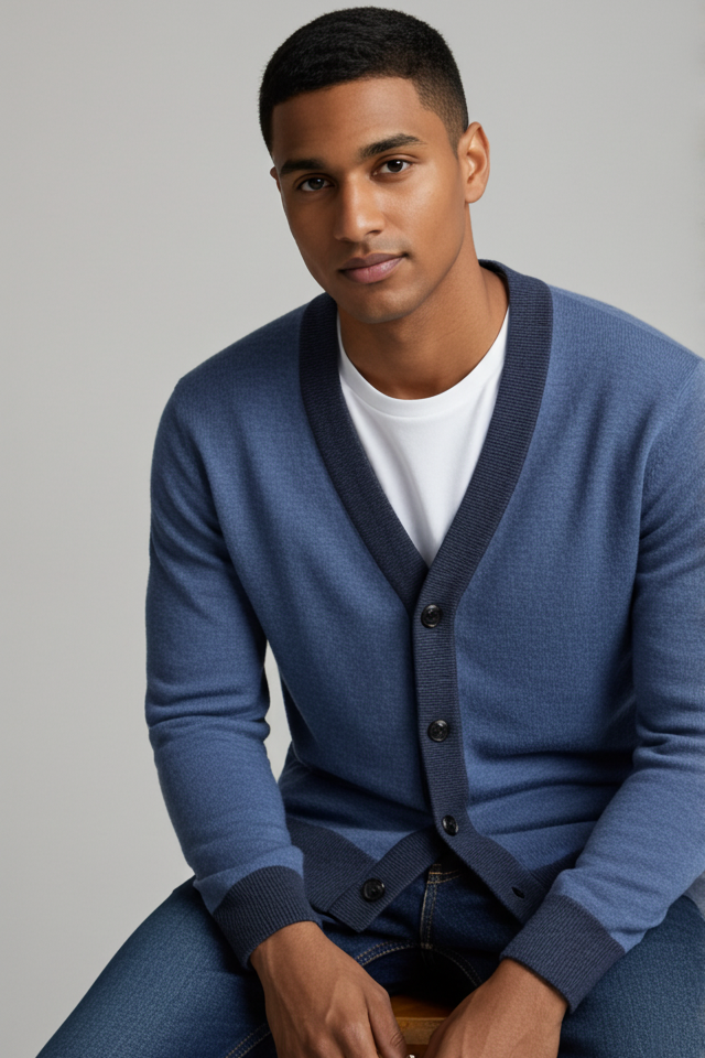 Image of Meridian Jacquard knitted Cardigan