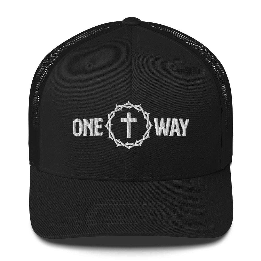 Image of One Way Christian Embroidered Trucker Cap