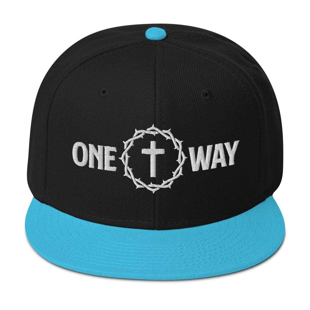 One Way Embroidered Snapback Hat