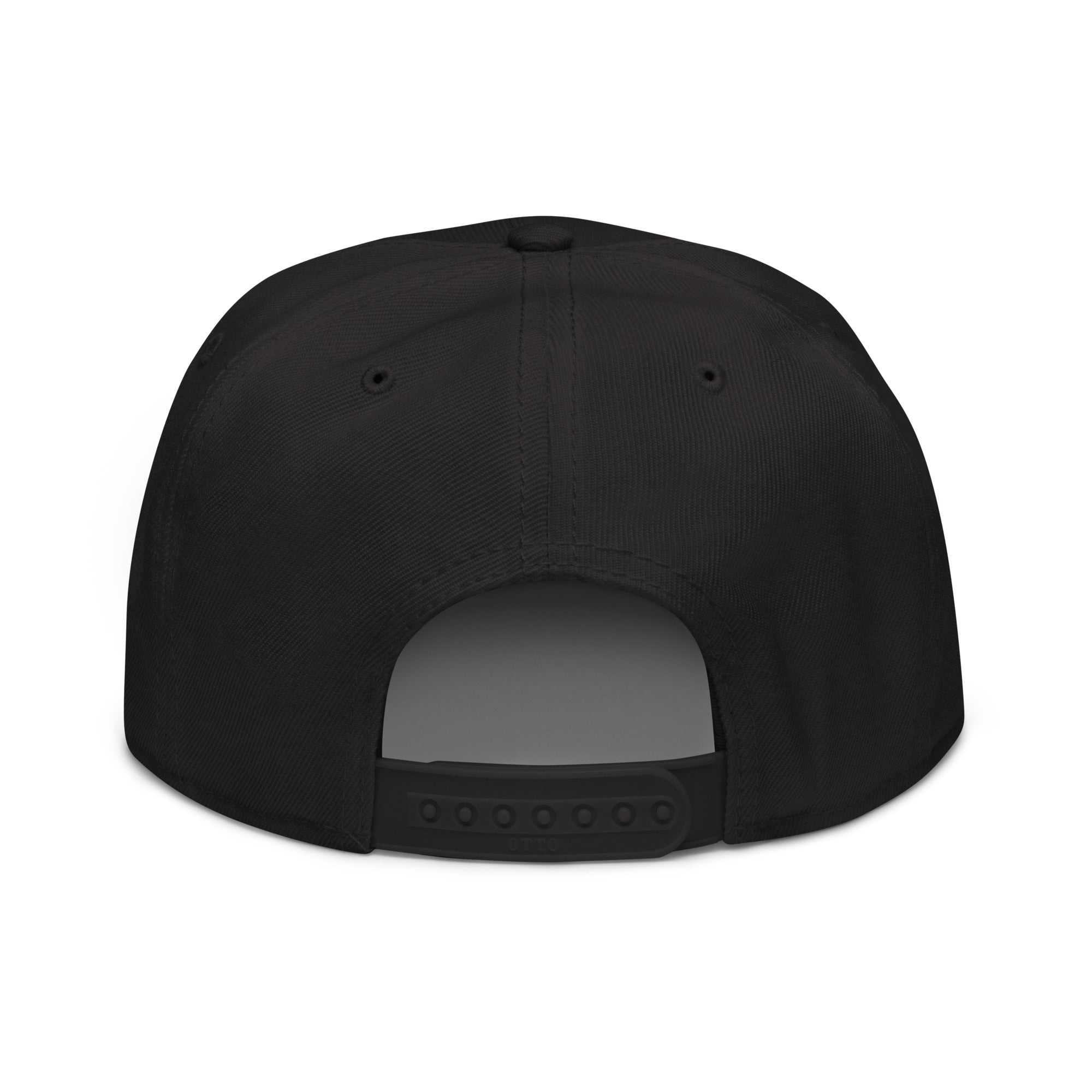 Image of Entrusted 3D Puff Christian hat black back view — Entrusted to Him