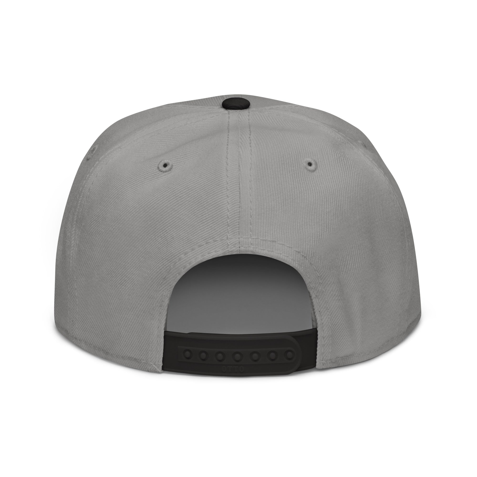 Image of Entrusted 3D Puff Christian hat black gray back view — Entrusted to Him