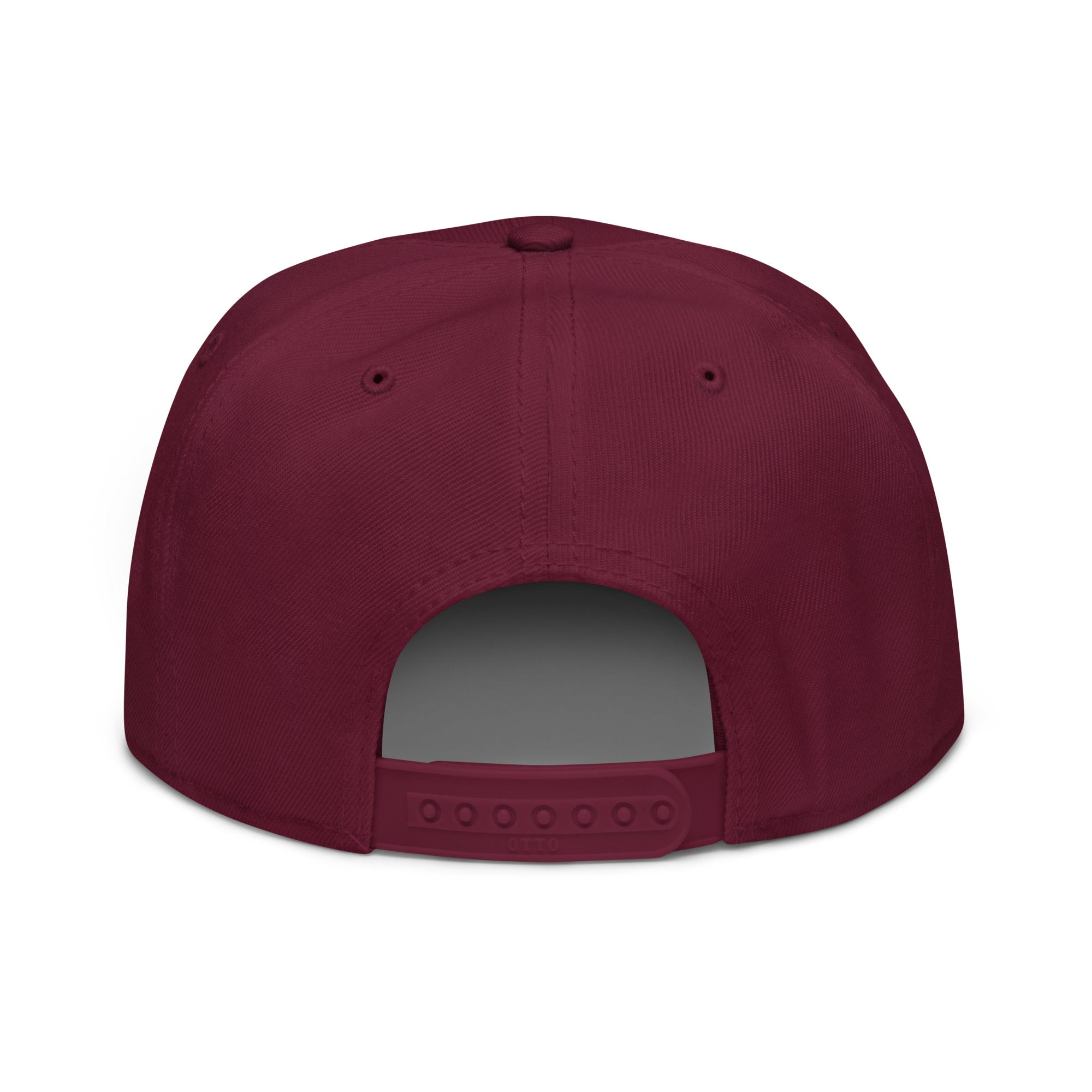 Image of Entrusted 3D Puff Christian cap burgundy back view — Entrusted to Him