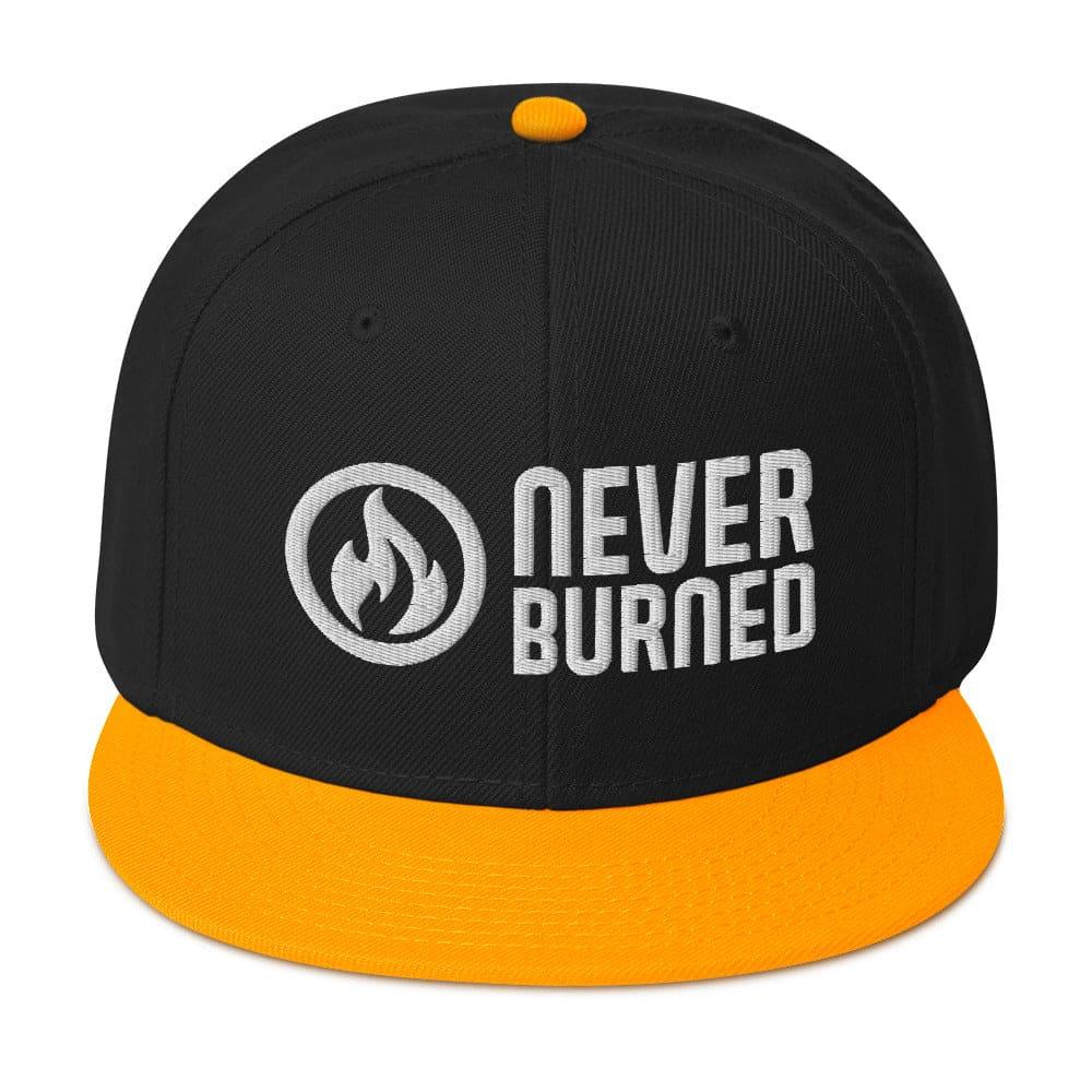 Image of Never Burned Embroidered Snapback Hat