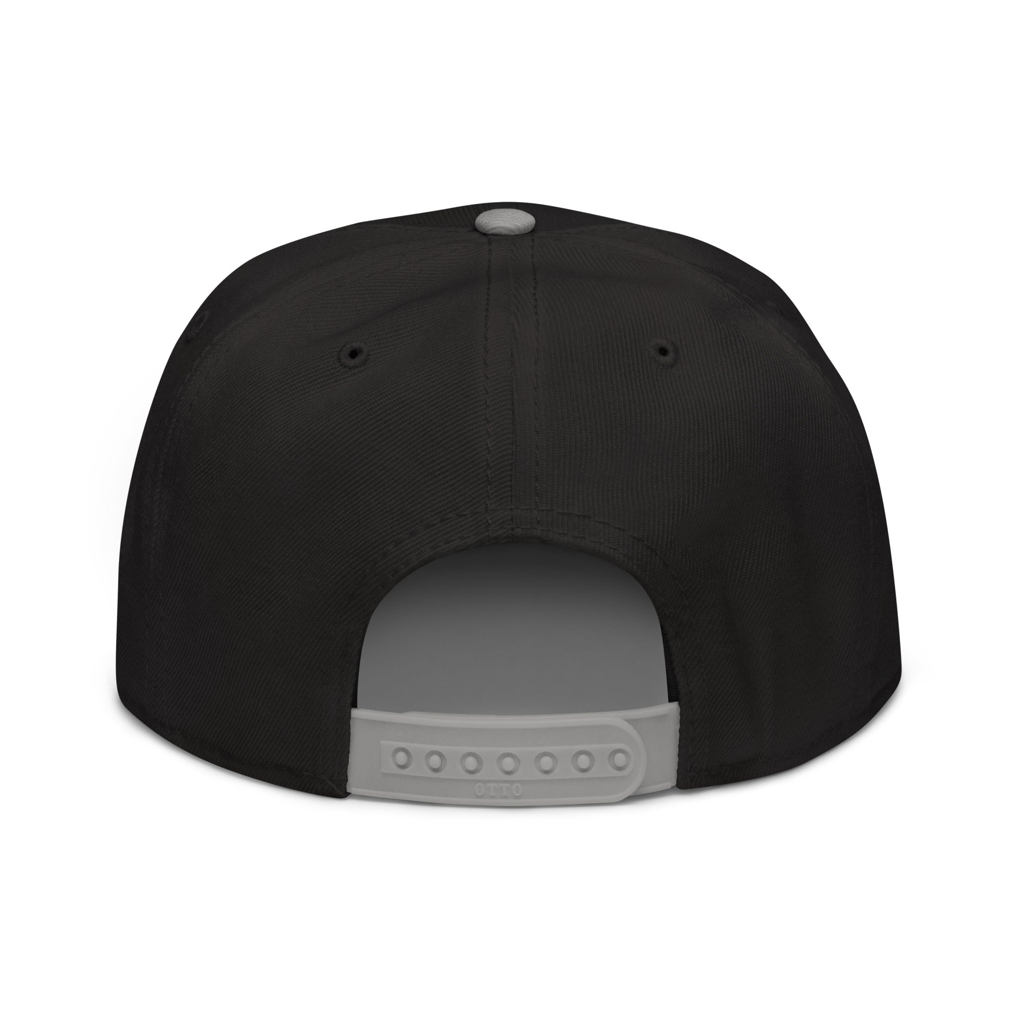 Image of Entrusted 3D Puff Christian hat gray black back view — Entrusted to Him