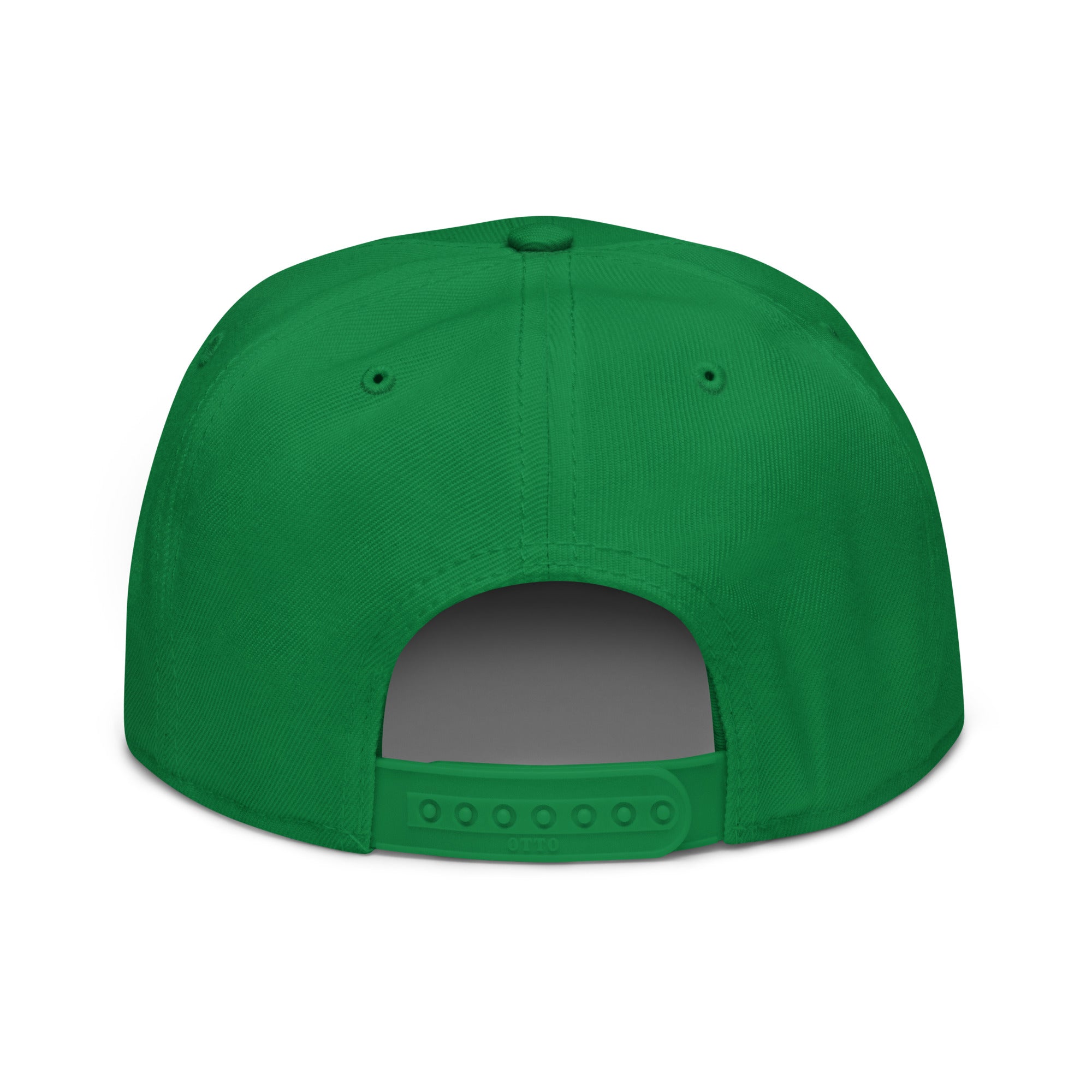 Image of Entrusted 3D Puff Christian cap kelly green back view — Entrusted to Him