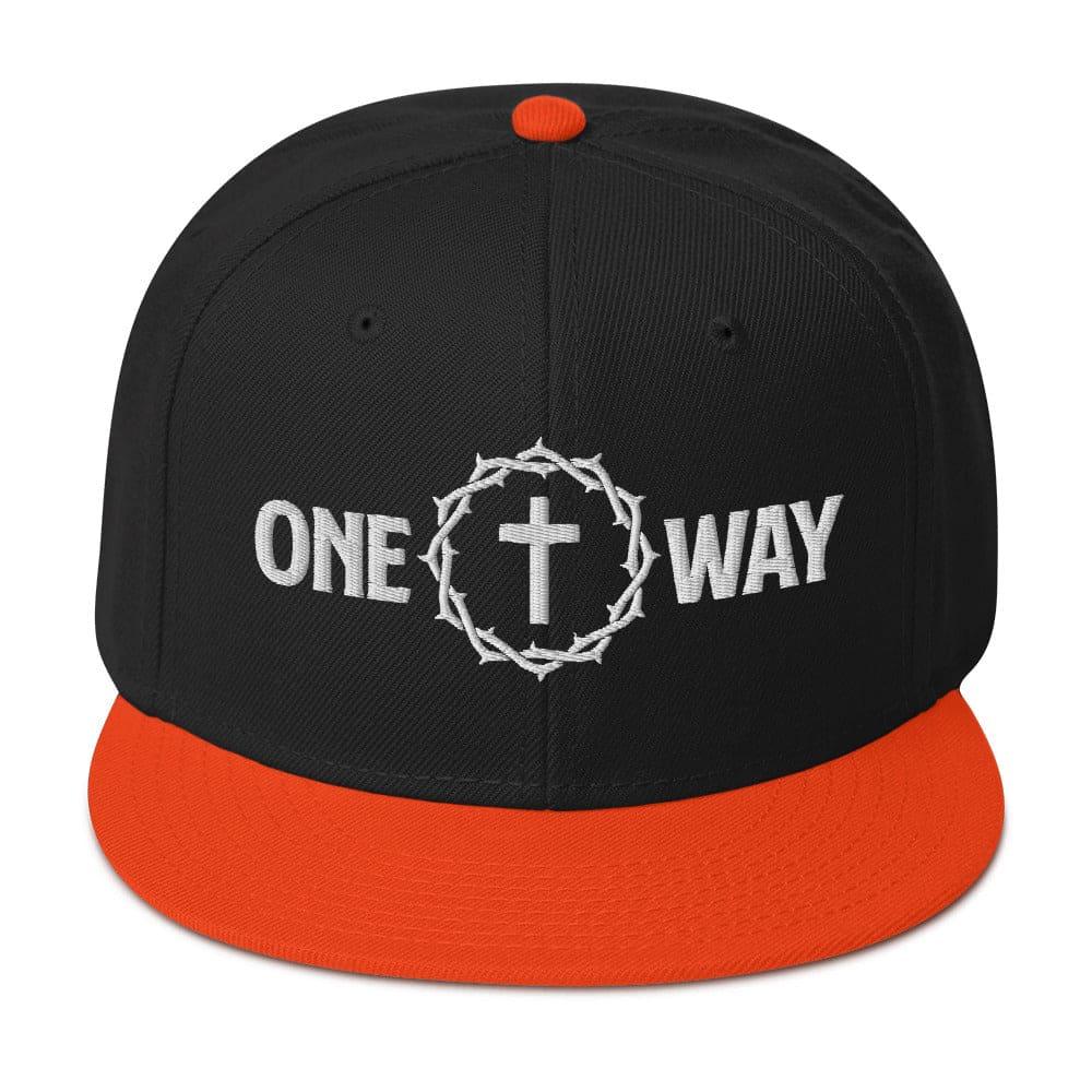 One Way Embroidered Snapback Hat