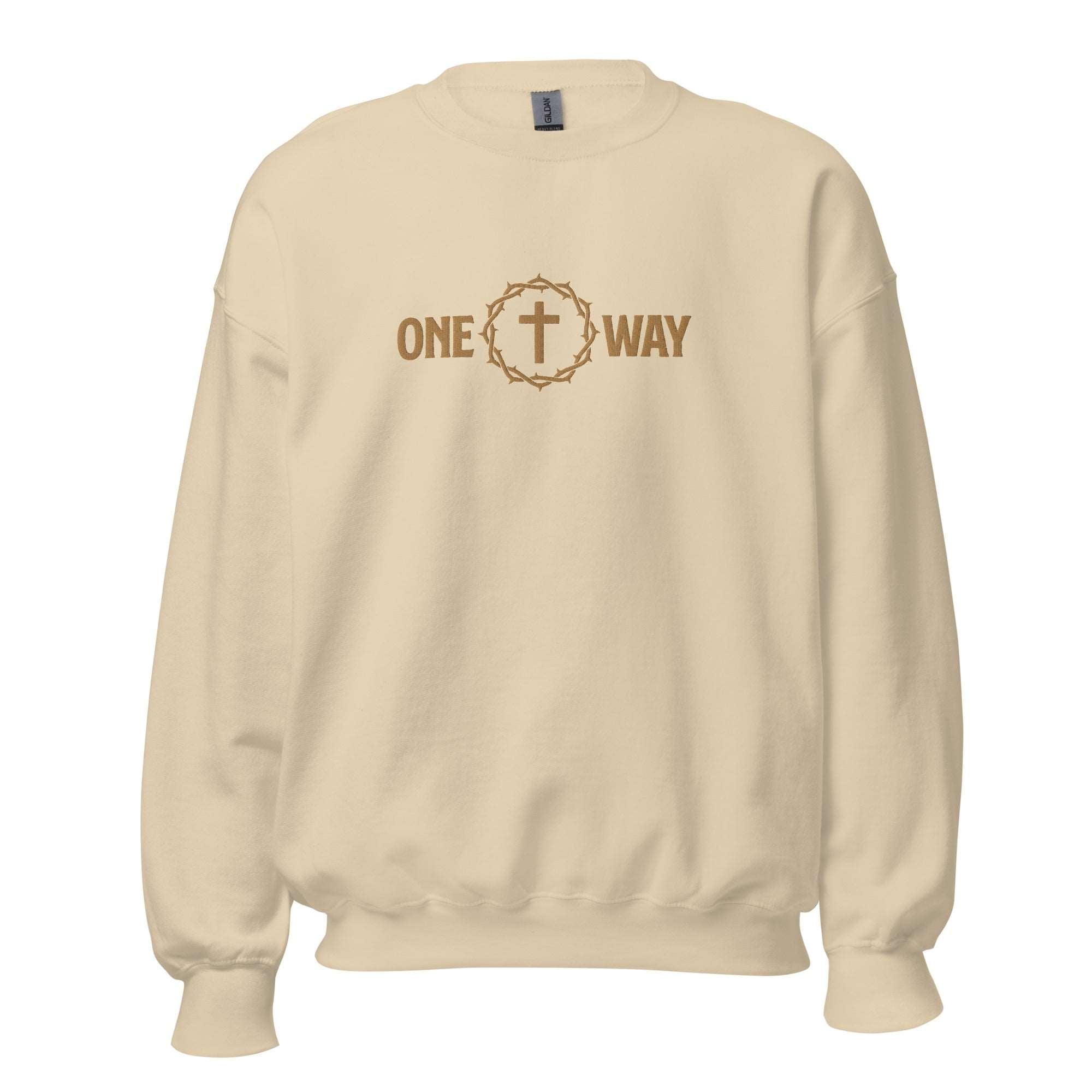 One Way Embroidered Sweatshirt