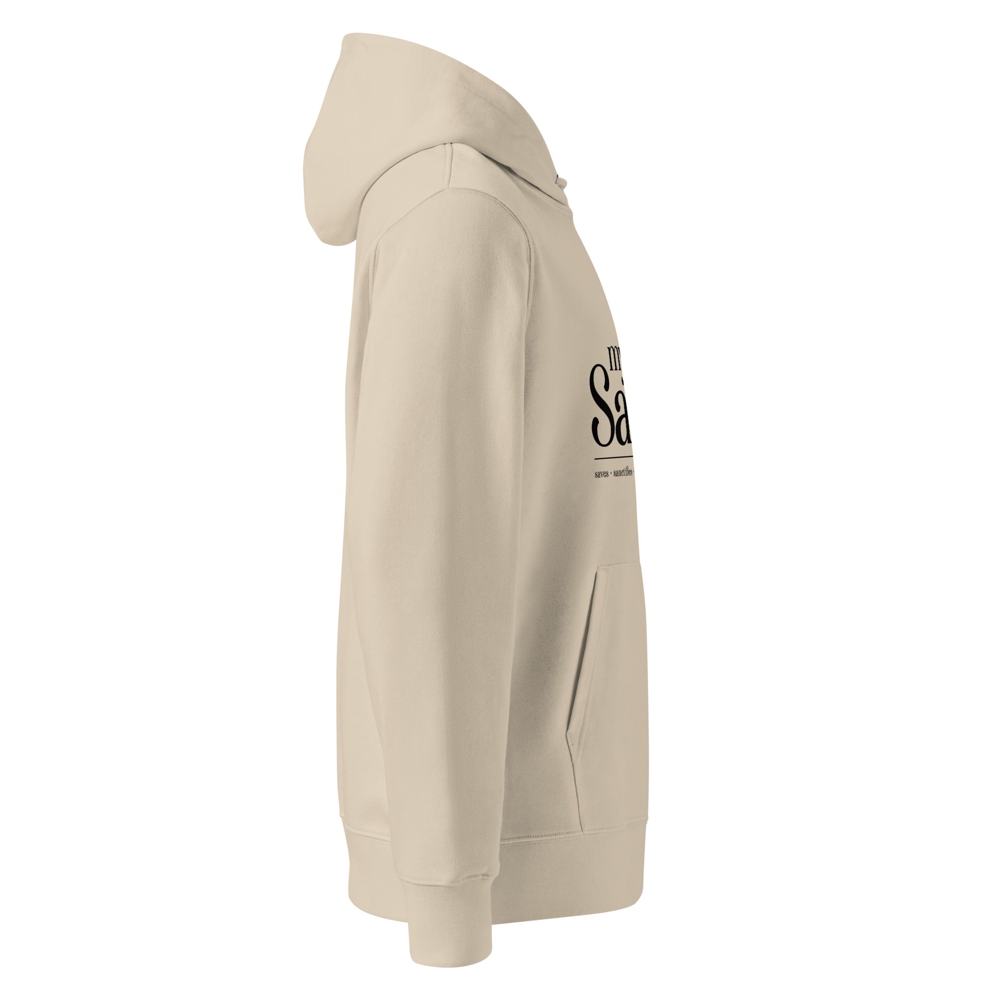 Image of My Savior faith-based hoodie women desert dust side view — Entrusted to Him