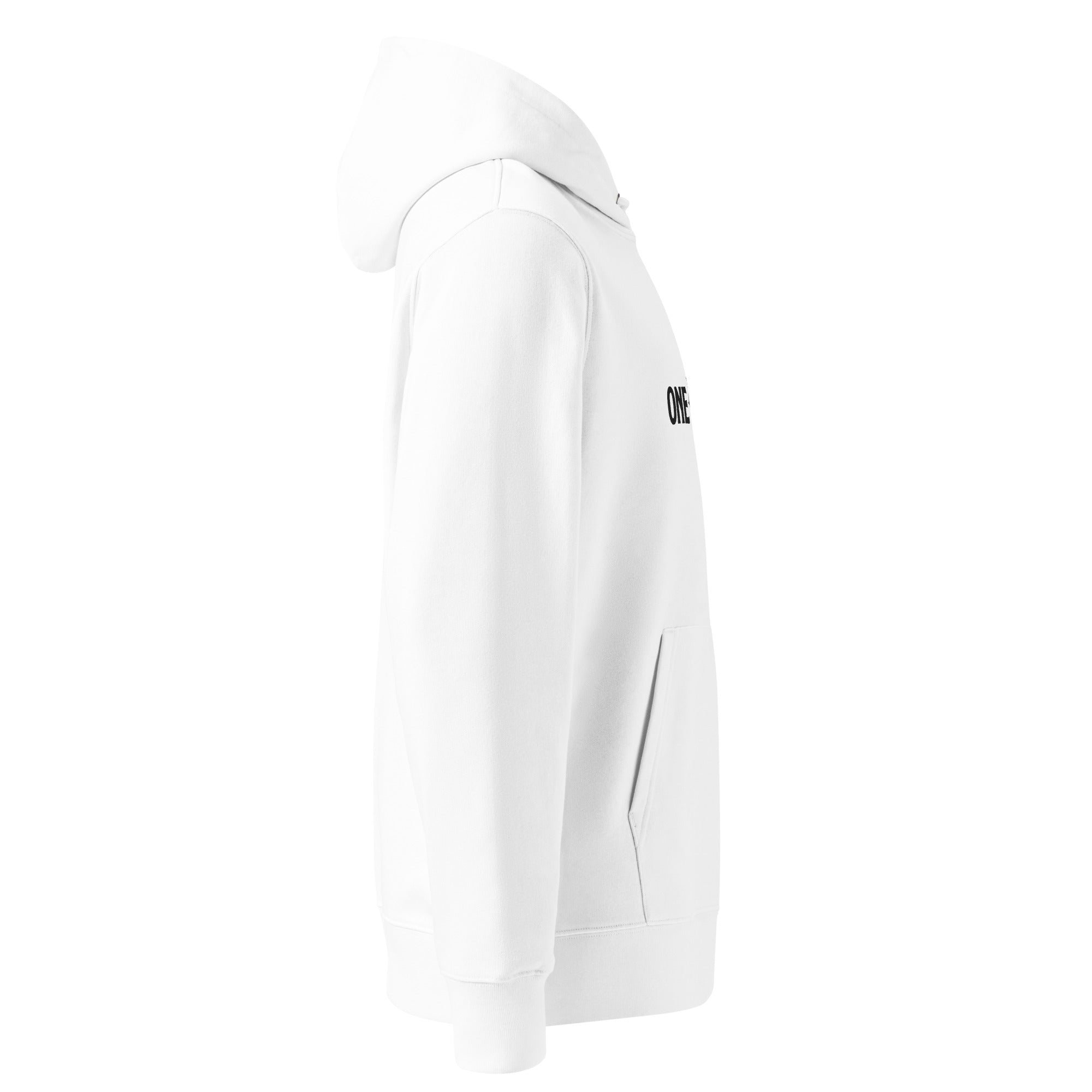 Image of One Way Christian hoodie white right side view — Entrusted to Him