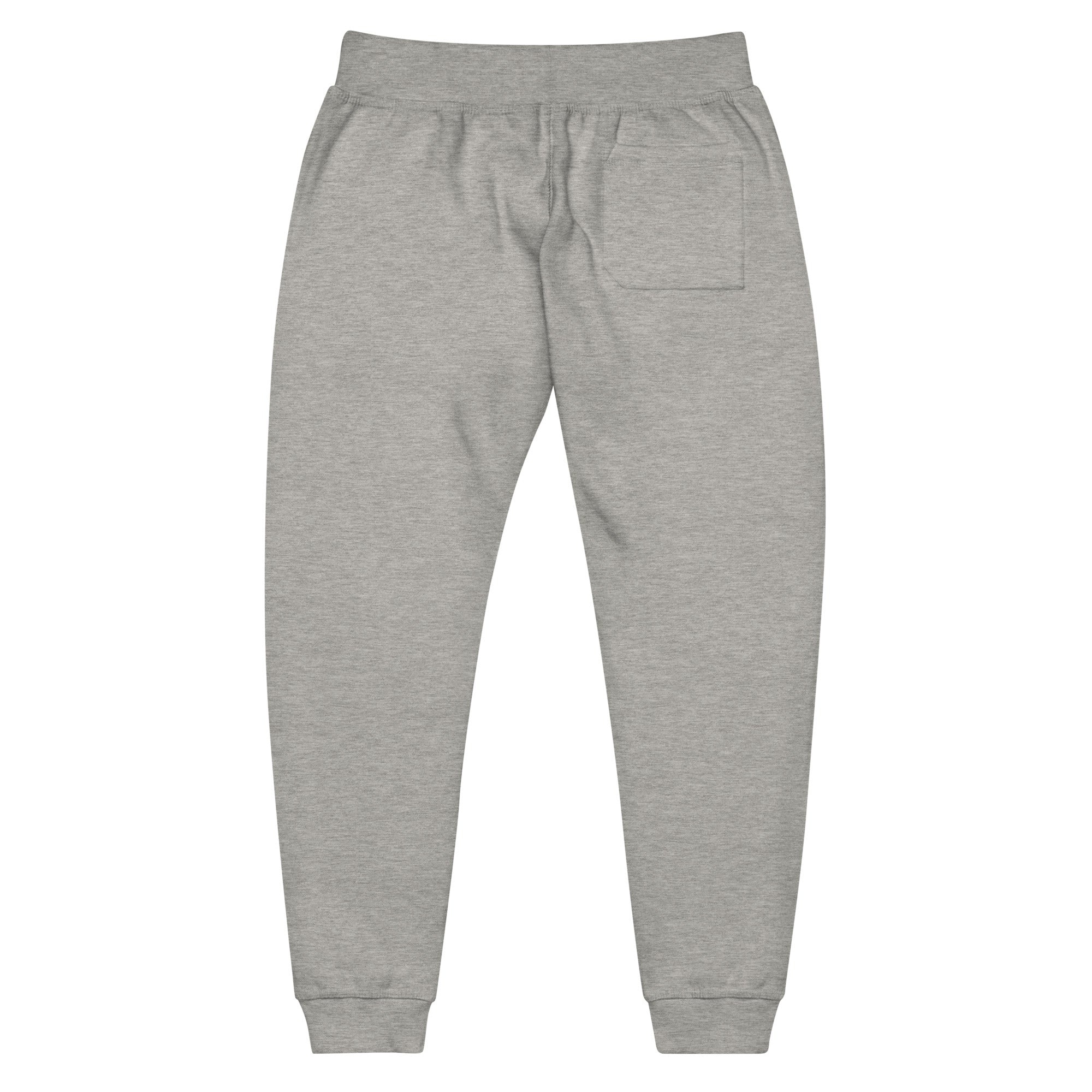 Image of One Way fleece sweatpants in carbon grey, back view with back pocket