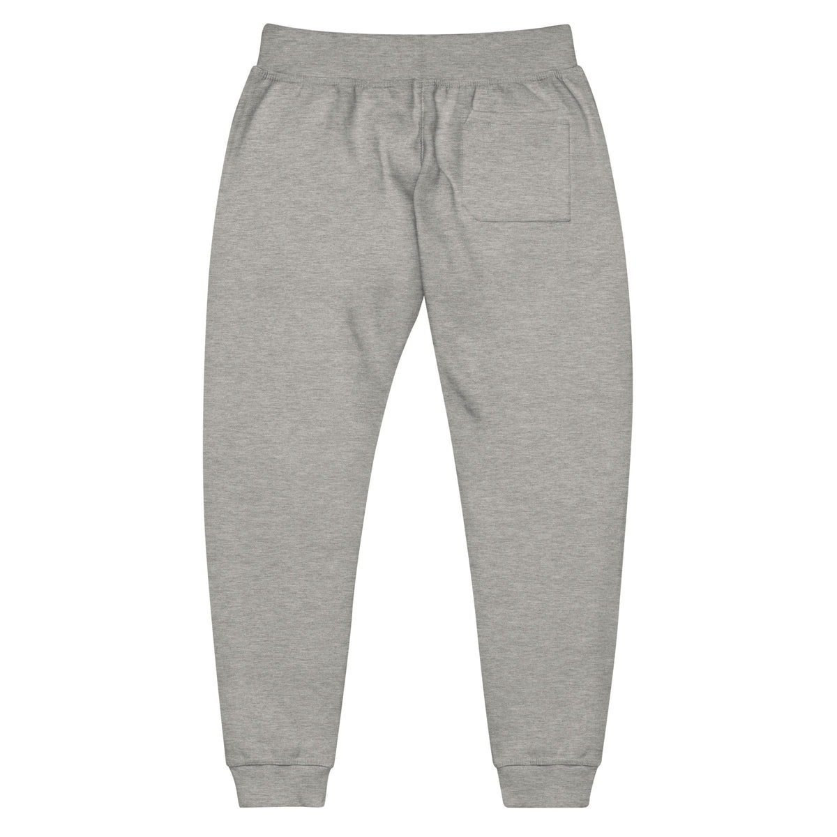 One Way fleece sweatpants in carbon grey, back view with back pocket