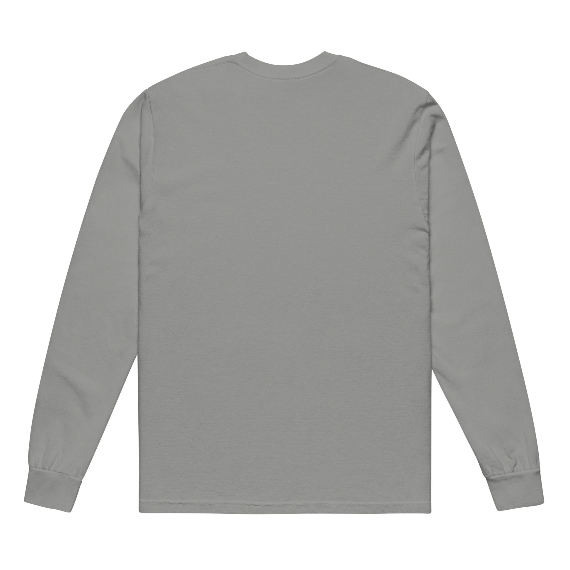 Justified by Faith christian long sleeve shirt Grey back — bible verse shirt Entrusted to Him