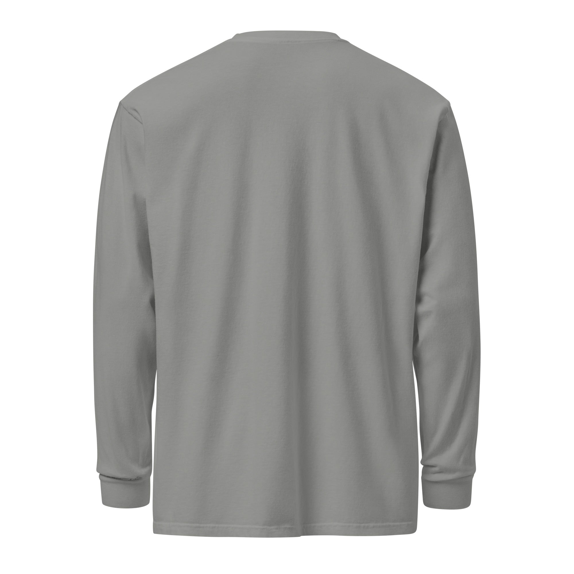 Image of One Way long sleeve shirt in grey, plain back view