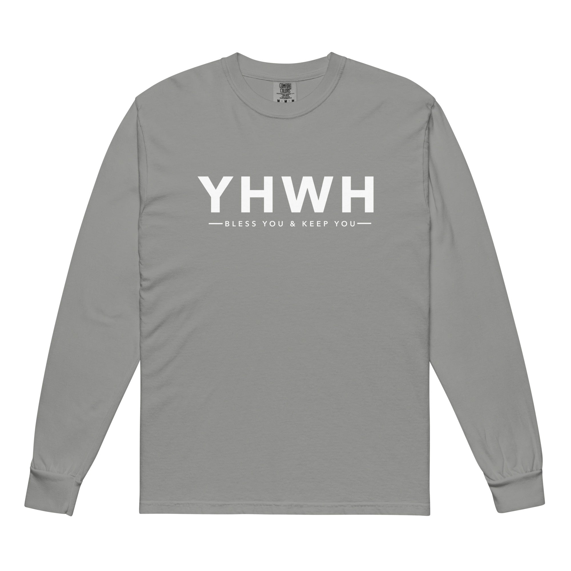 Image of YHWH christian shirt grey front — christian t-shirt for men and women Numbers 6:24