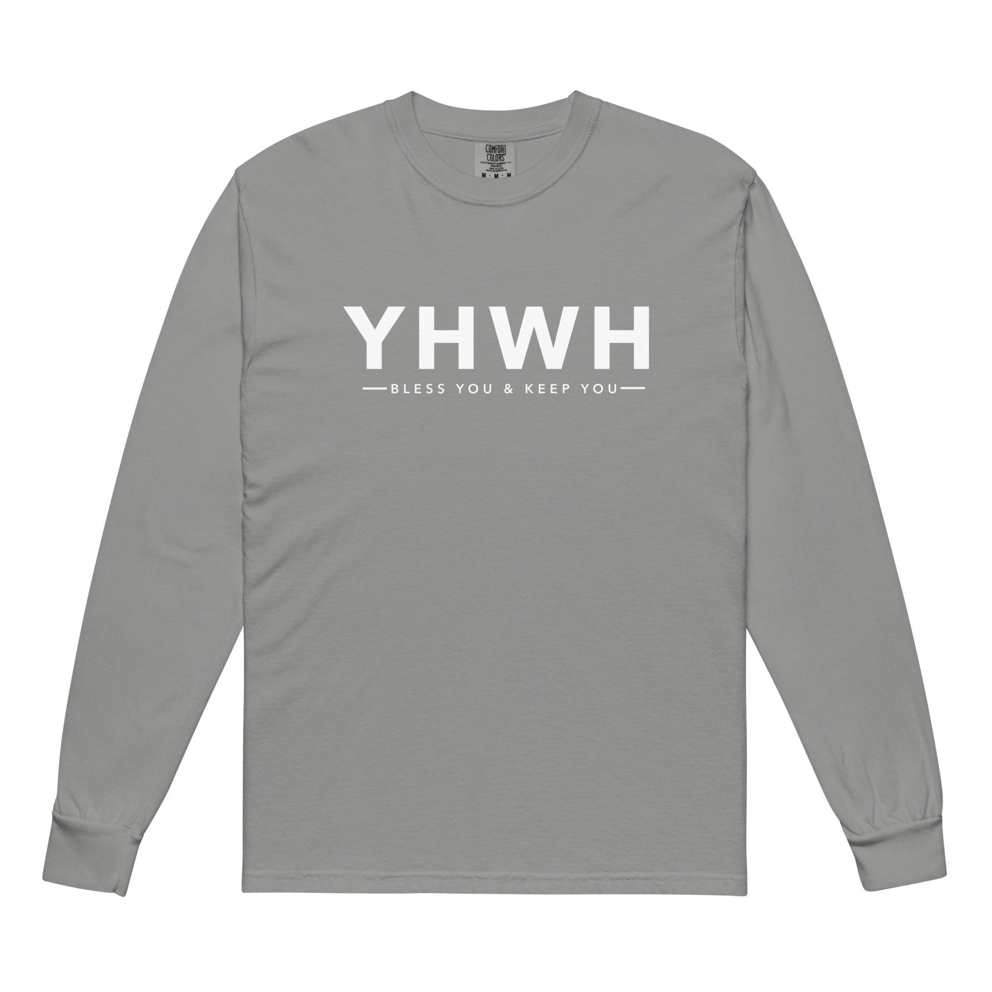 YHWH christian shirt grey front — christian t-shirt for men and women Numbers 6:24