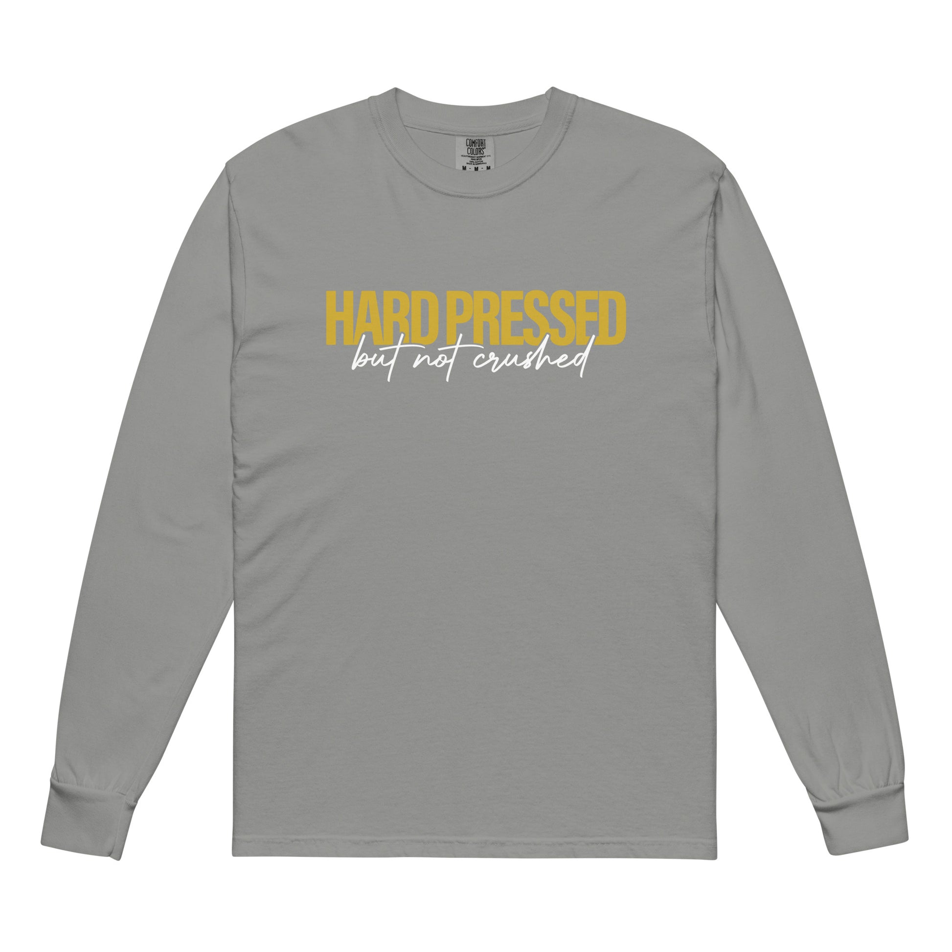Hard Pressed christian shirt grey front — christian shirts for men and women Entrusted to Him