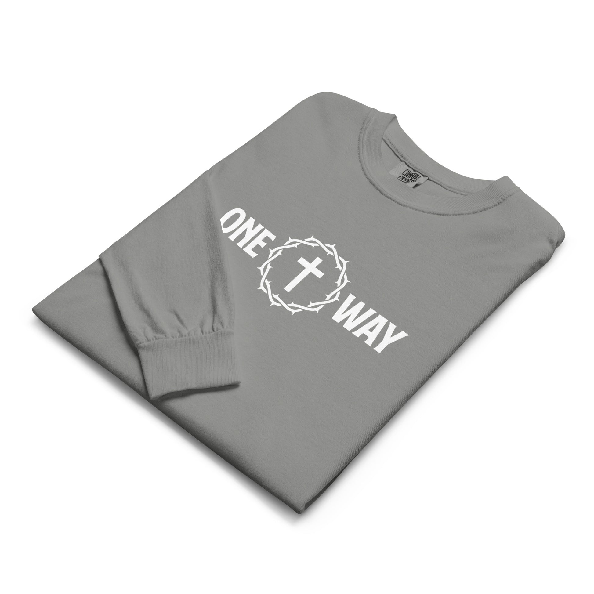 One Way christian shirt Grey lifestyle front — faith shirts Entrusted to Him