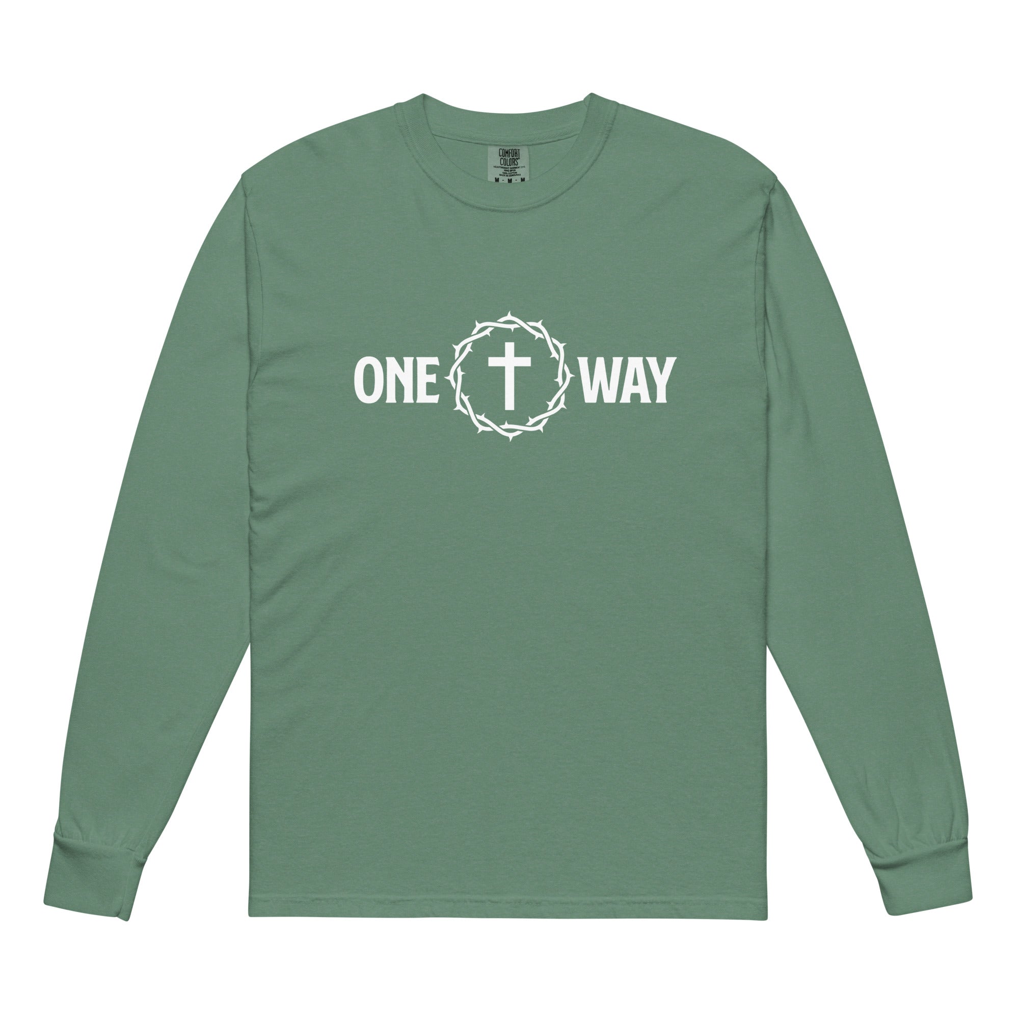Image of One Way christian shirt Light Green front — christian t-shirt for men and women John 14:6