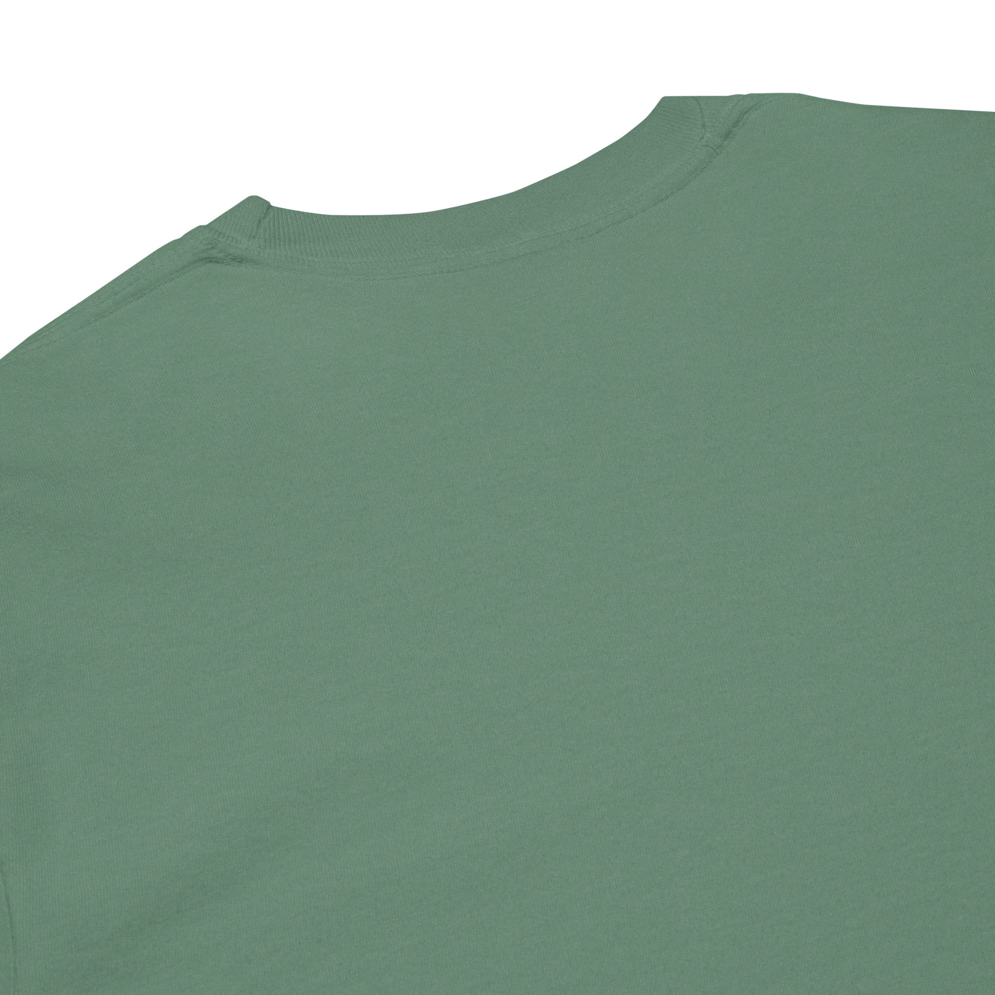 Justified by Faith christian shirt Light Green product details — heavyweight garment-dyed christian shirt