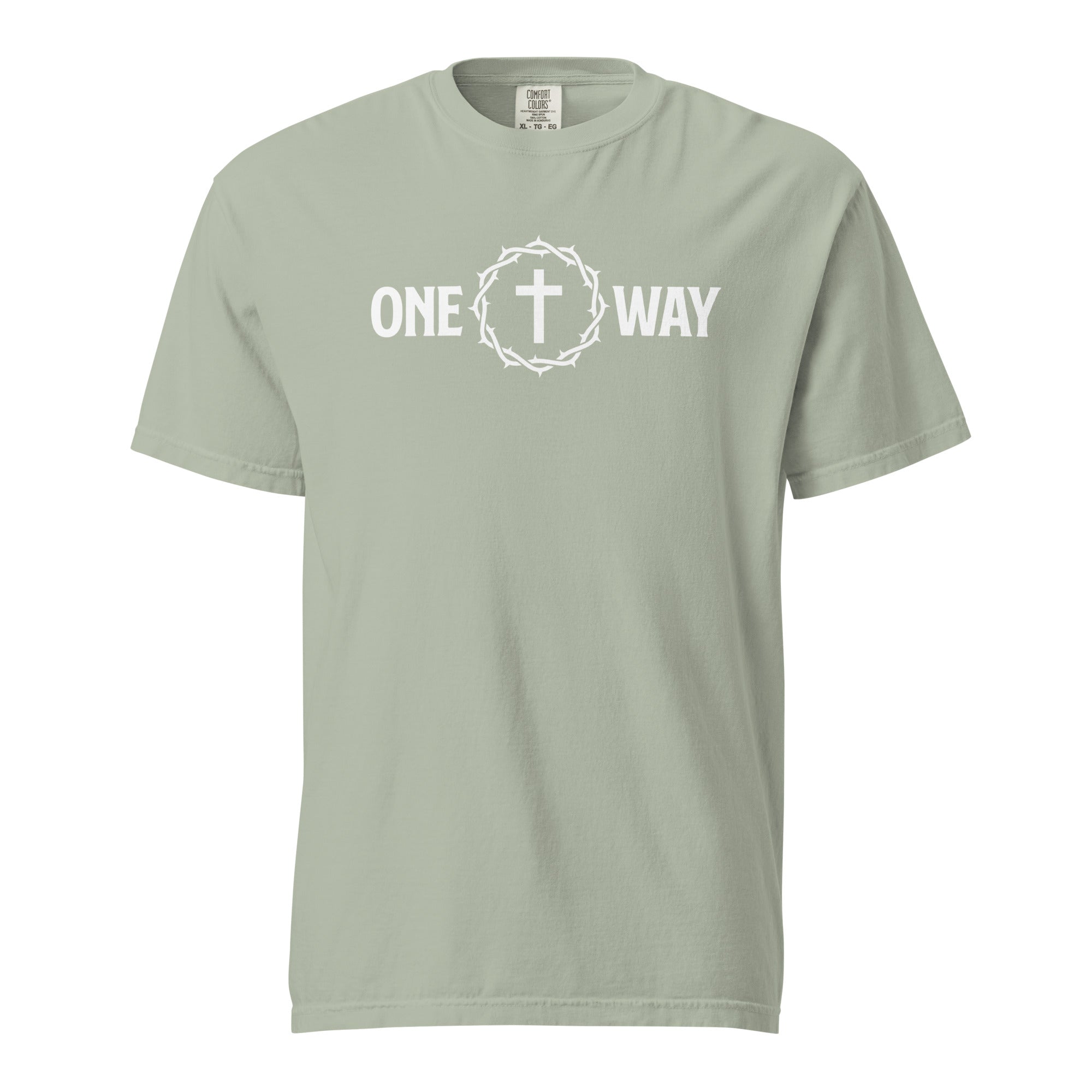 Image of One Way Christian t-shirt bay front view — Entrusted to Him