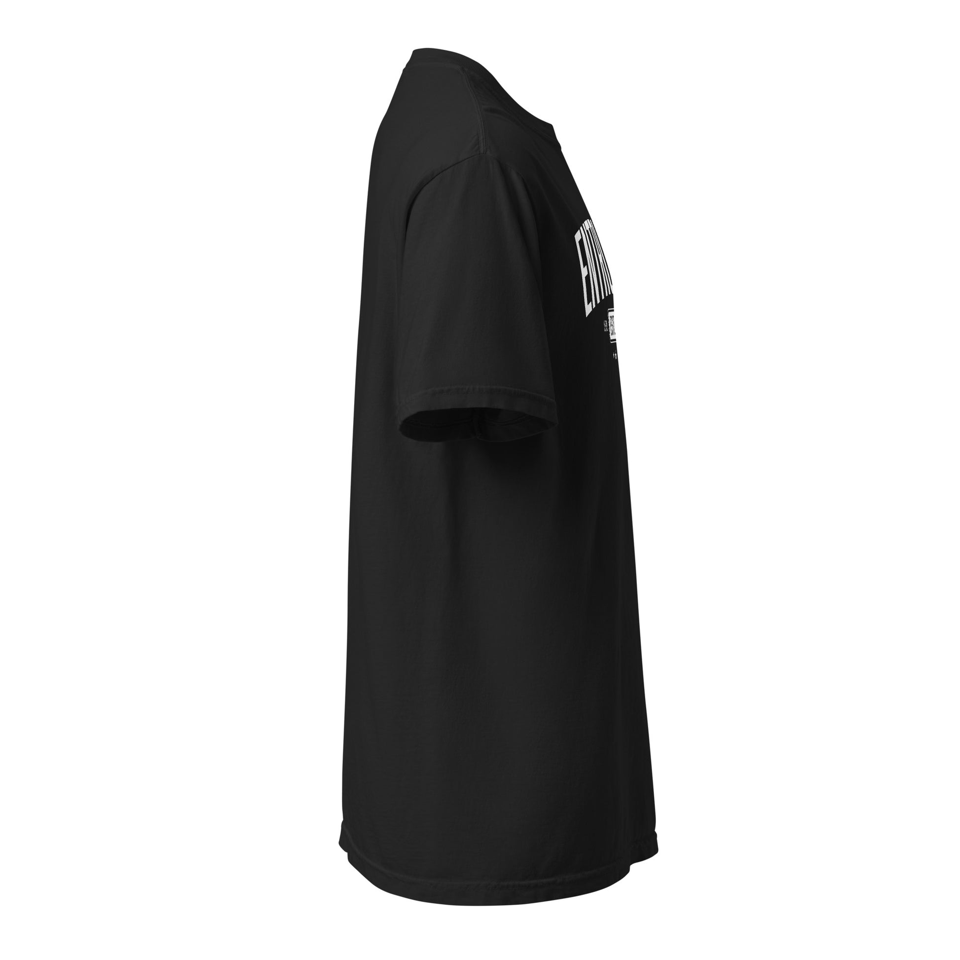 Entrusted Est. 33AD Christian t-shirt black right side view — Entrusted to Him