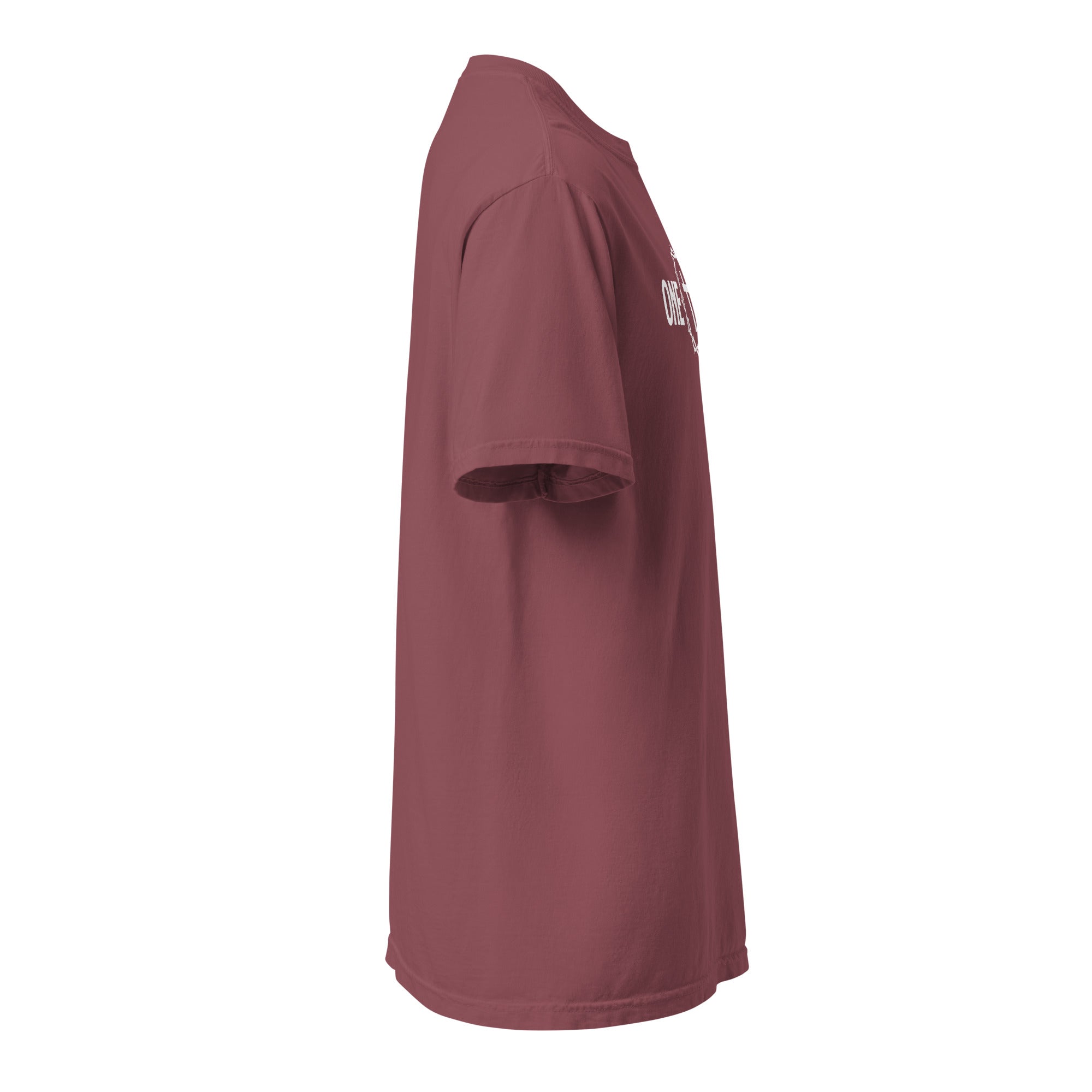 Image of One Way Christian t-shirts for men brick right side view — Entrusted to Him