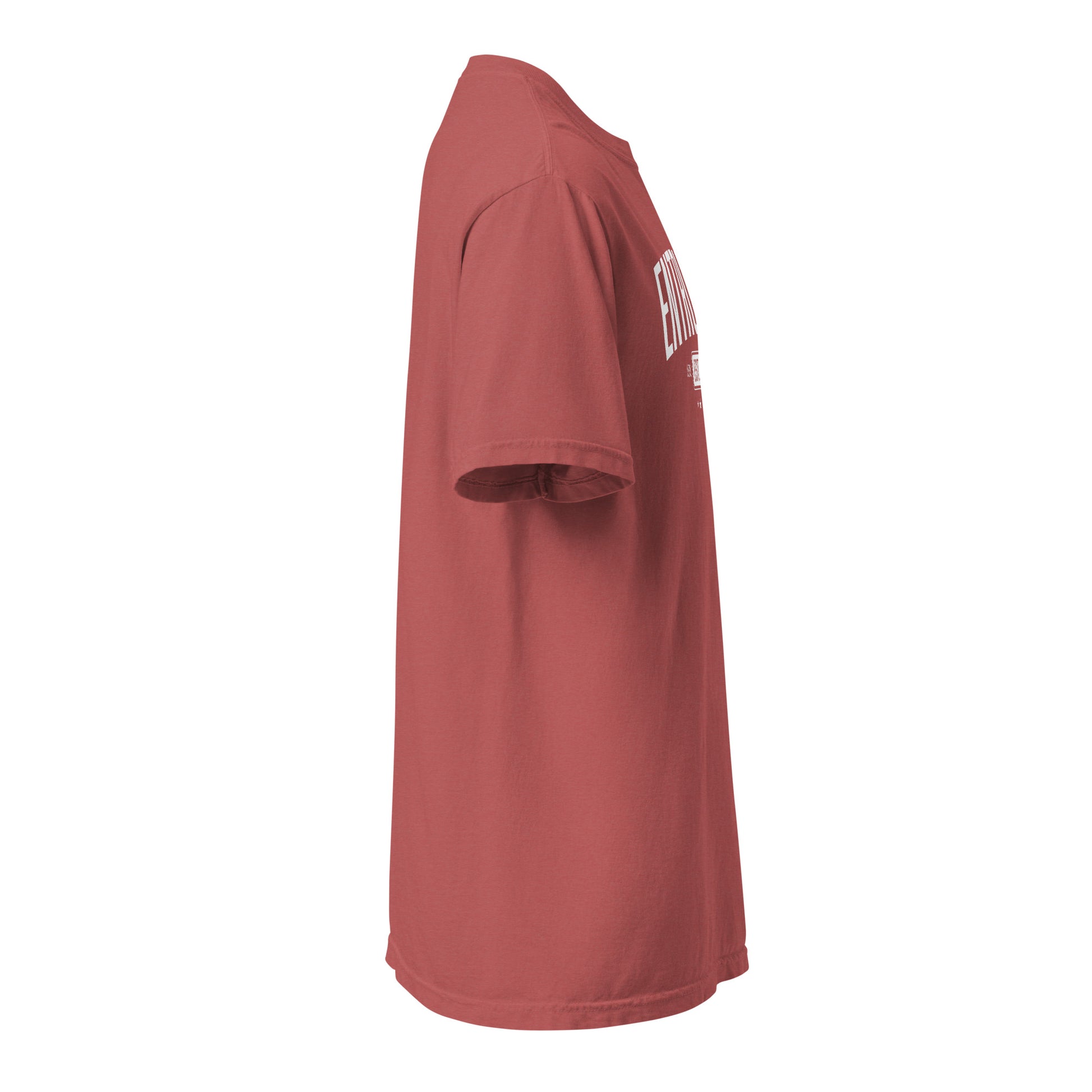 Entrusted Est. 33AD Christian clothing crimson right side view — Entrusted to Him