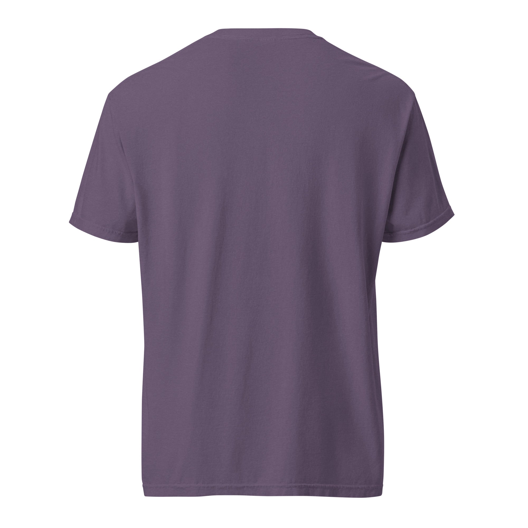 Image of Entrusted Est. 33AD Christian t-shirts for men grape back view — Entrusted to Him