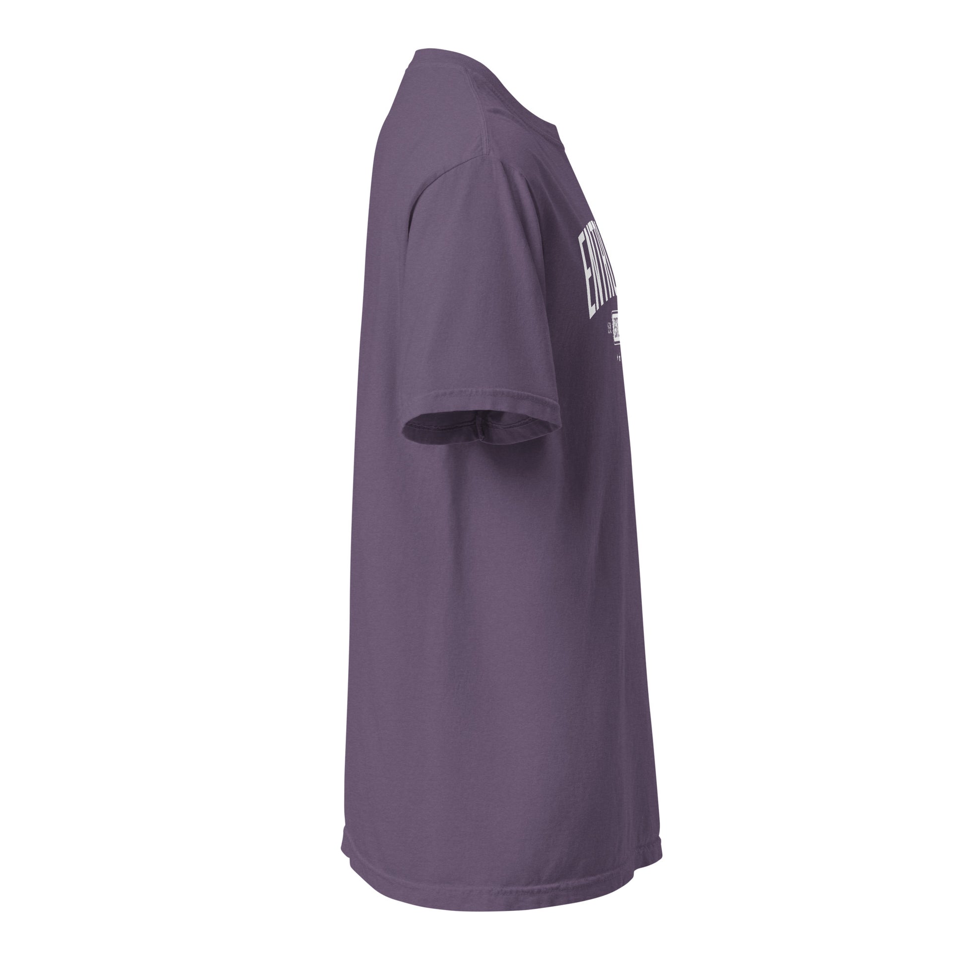 Entrusted Est. 33AD Jesus t-shirt grape right side view — Entrusted to Him