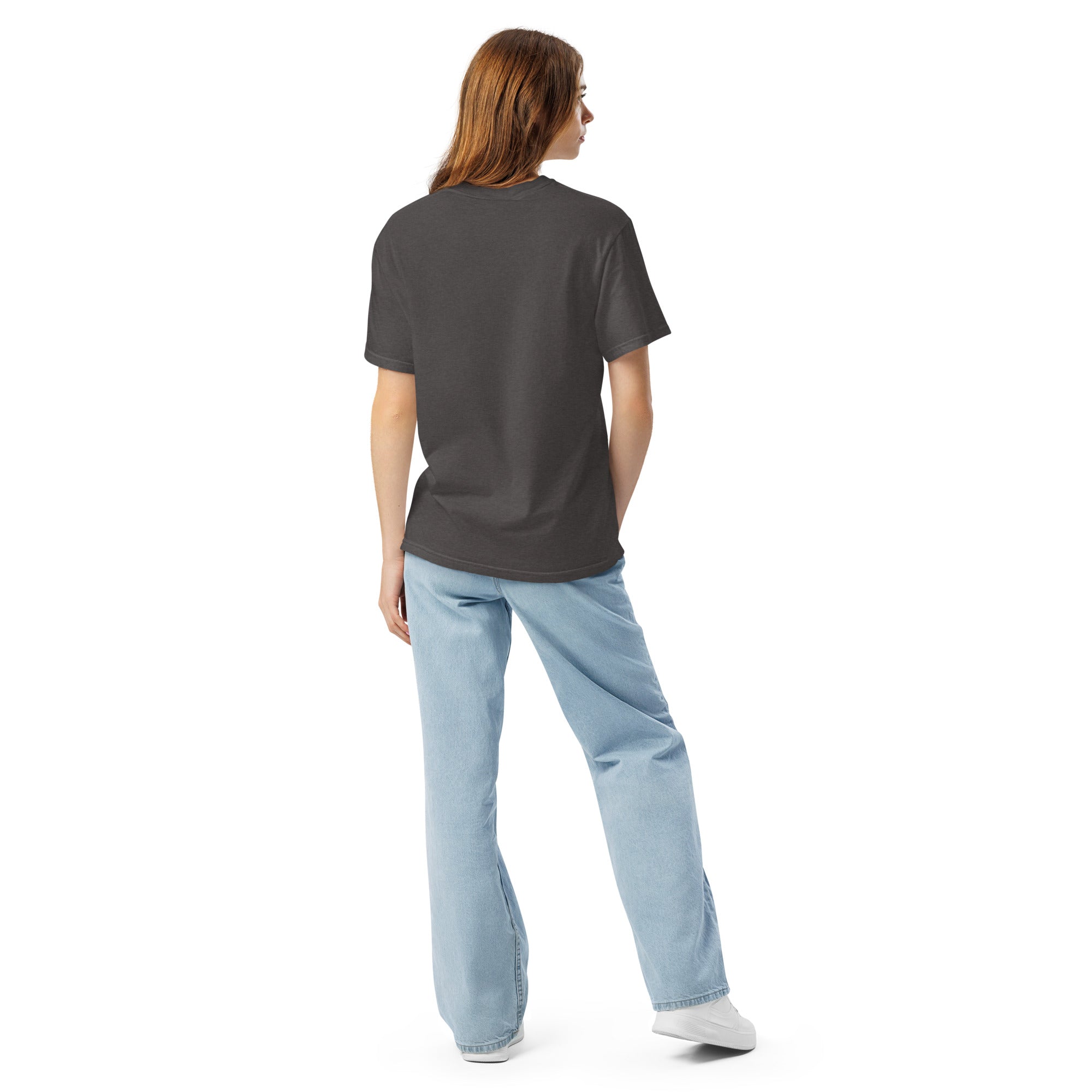 Image of Entrusted Est. 33AD Bible verse shirt graphite back alternate view — Entrusted to Him