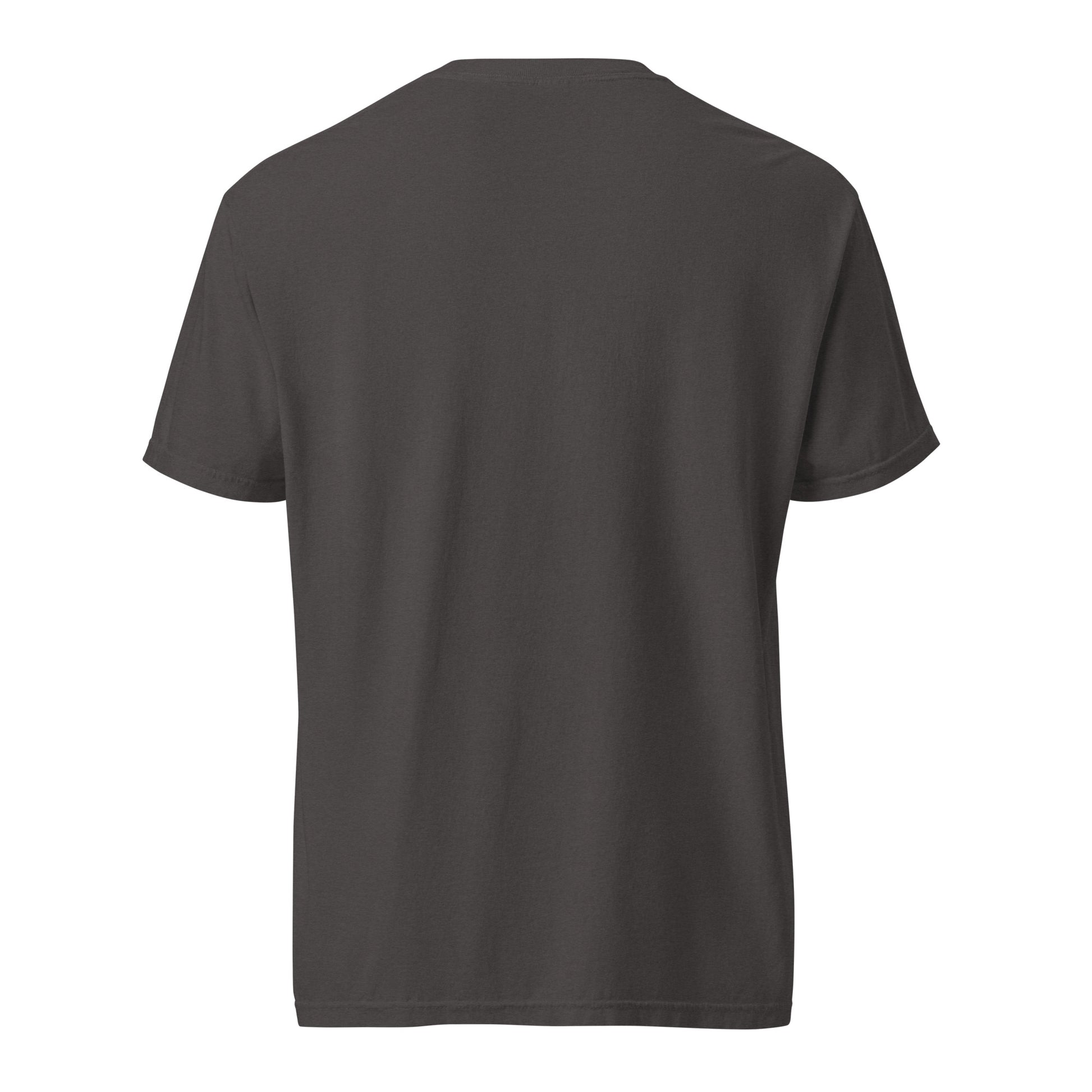 Entrusted Est. 33AD Christian t-shirts for men graphite back detail view — Entrusted to Him