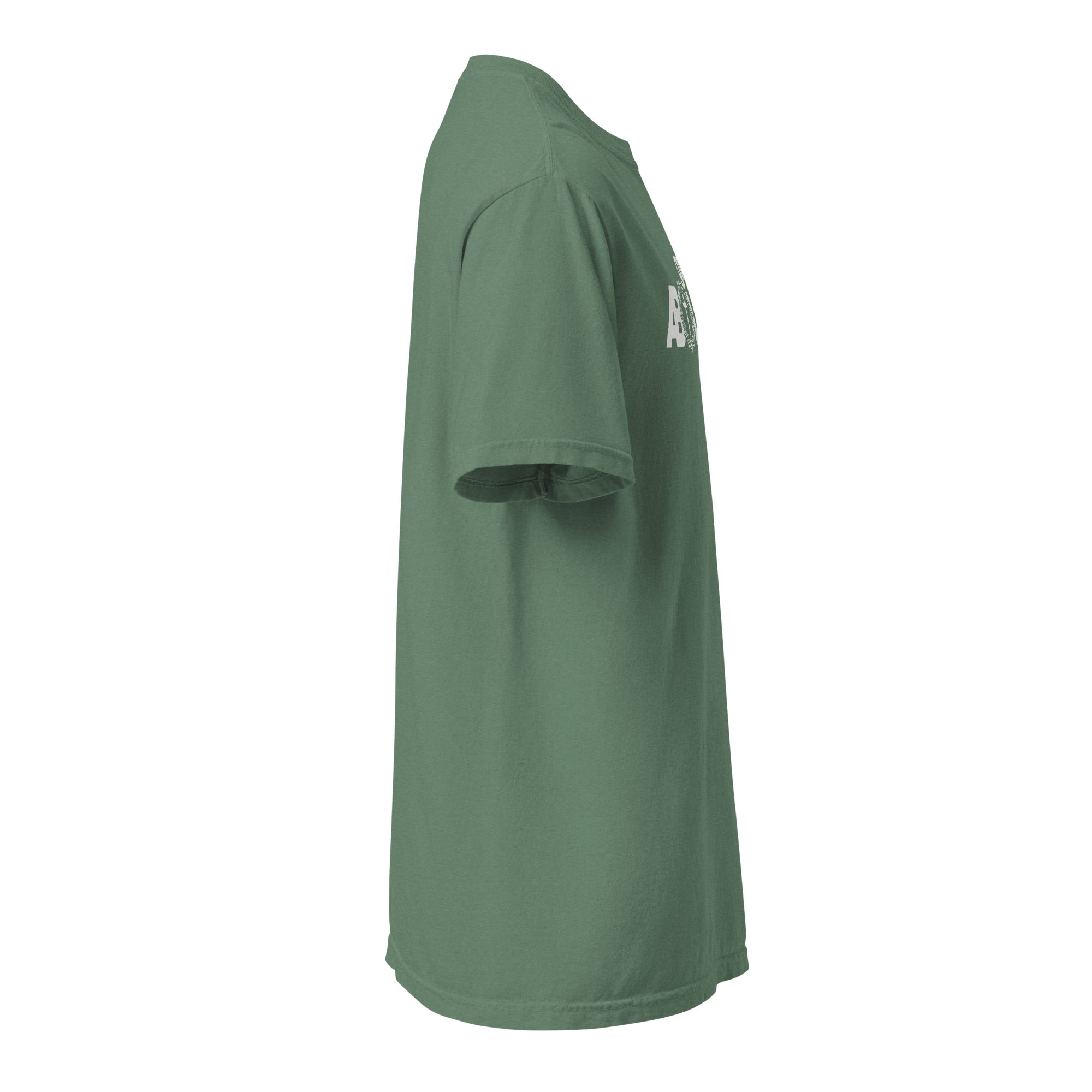 Image of Grace Abounds Christian apparel light green right side view — Entrusted to Him