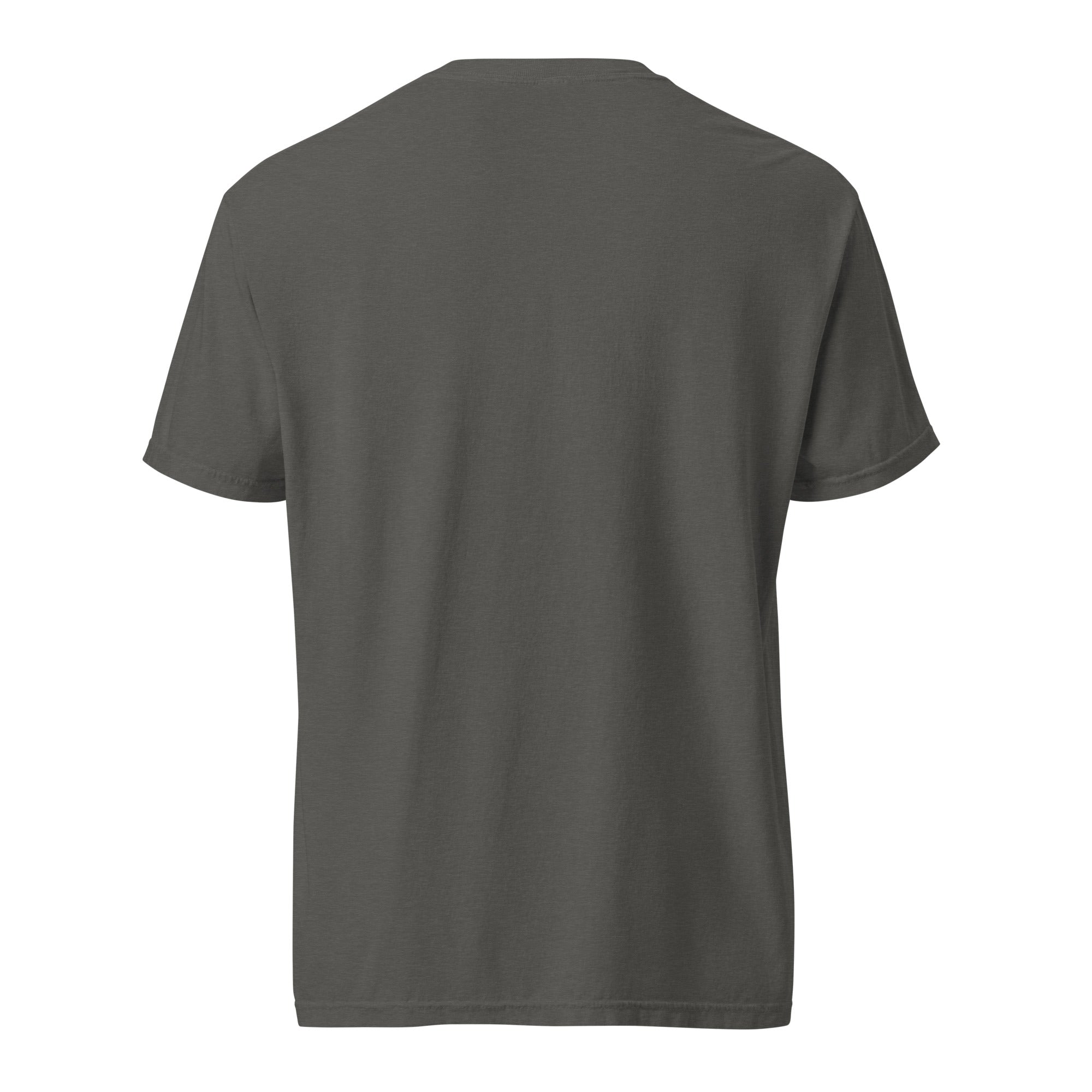 Image of Grace Abounds Christian t-shirt pepper back view — Entrusted to Him