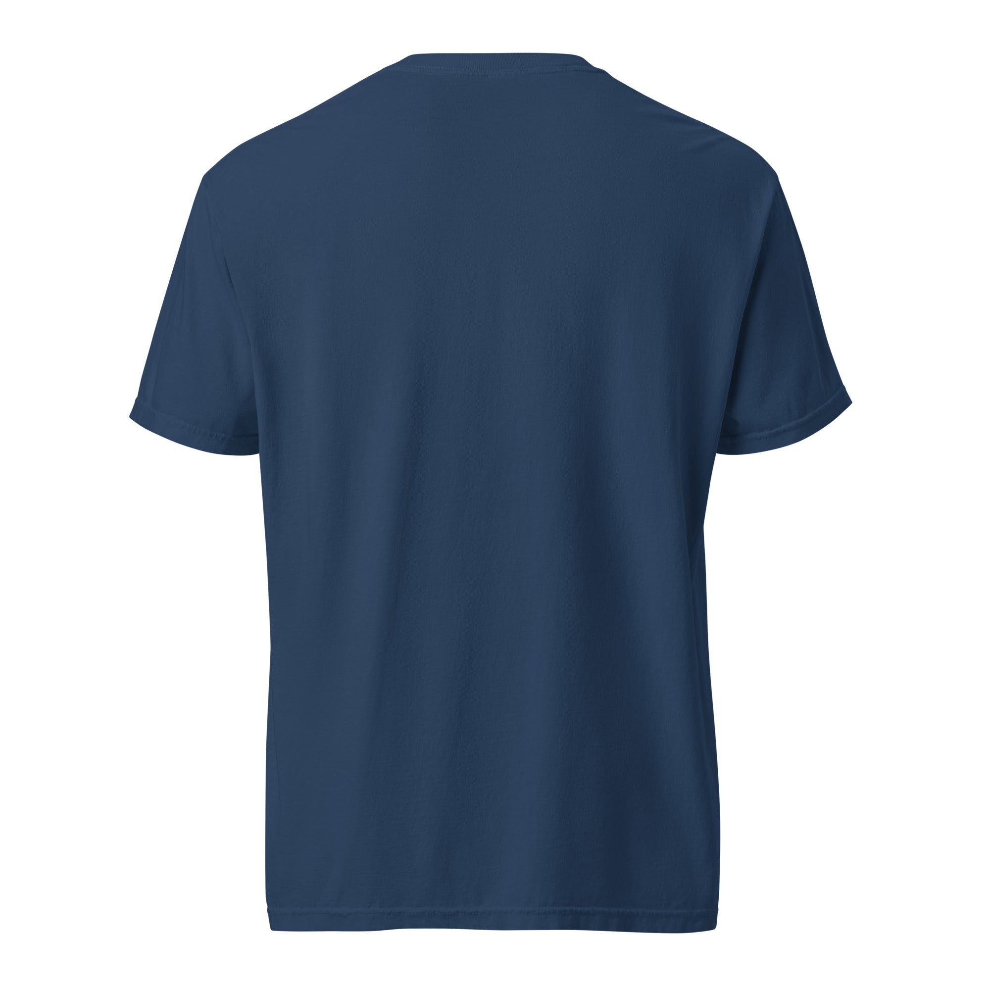 Image of One Way Jesus shirt true navy back view — Entrusted to Him
