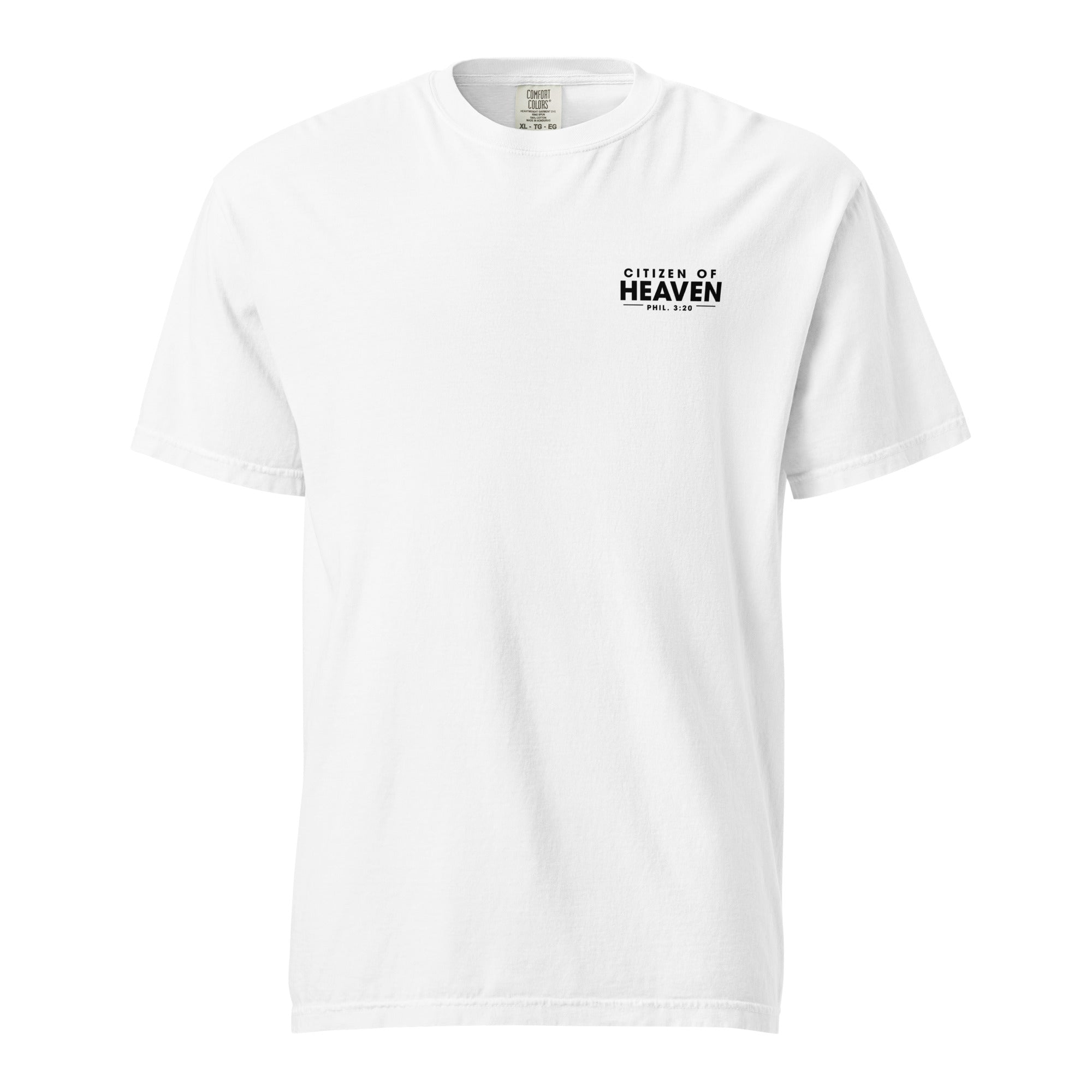 Image of Citizen of Heaven Jesus shirt white front view — Entrusted to Him