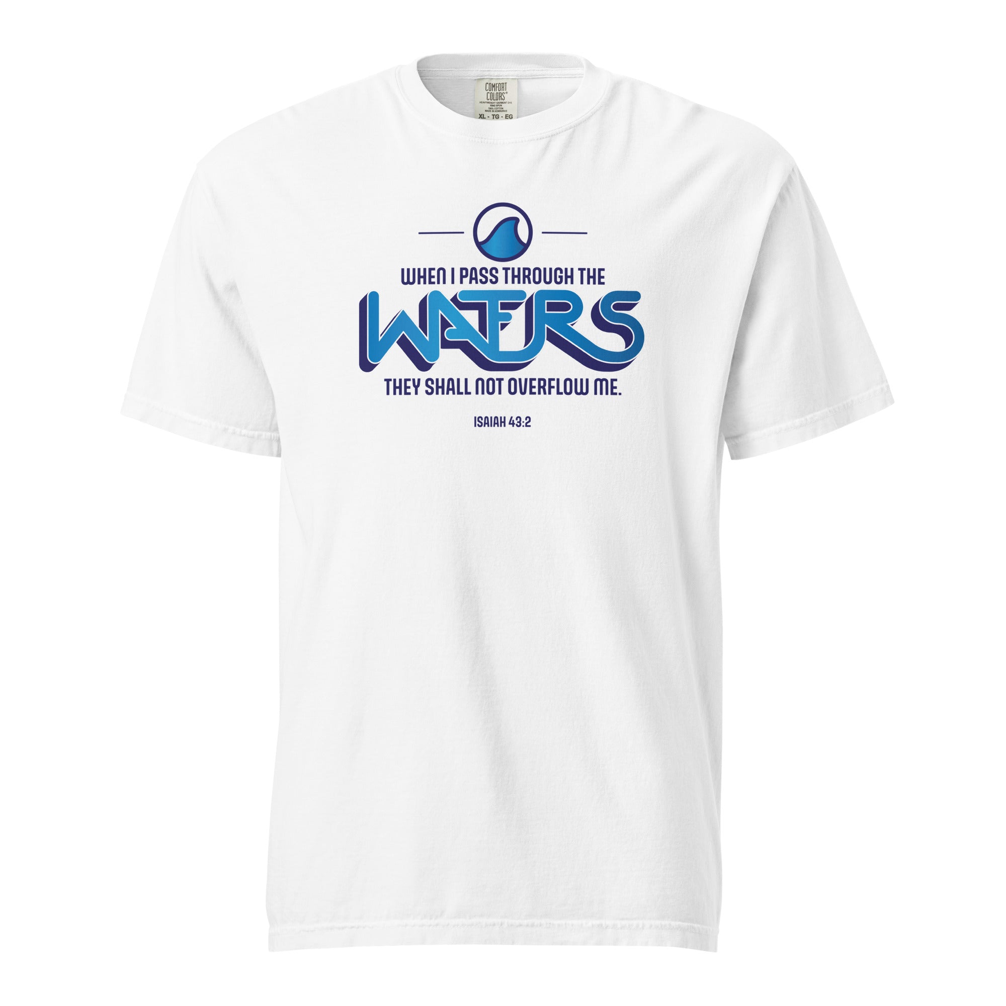 Image of Waters Jesus shirt Christian t-shirt white front view — Entrusted to Him