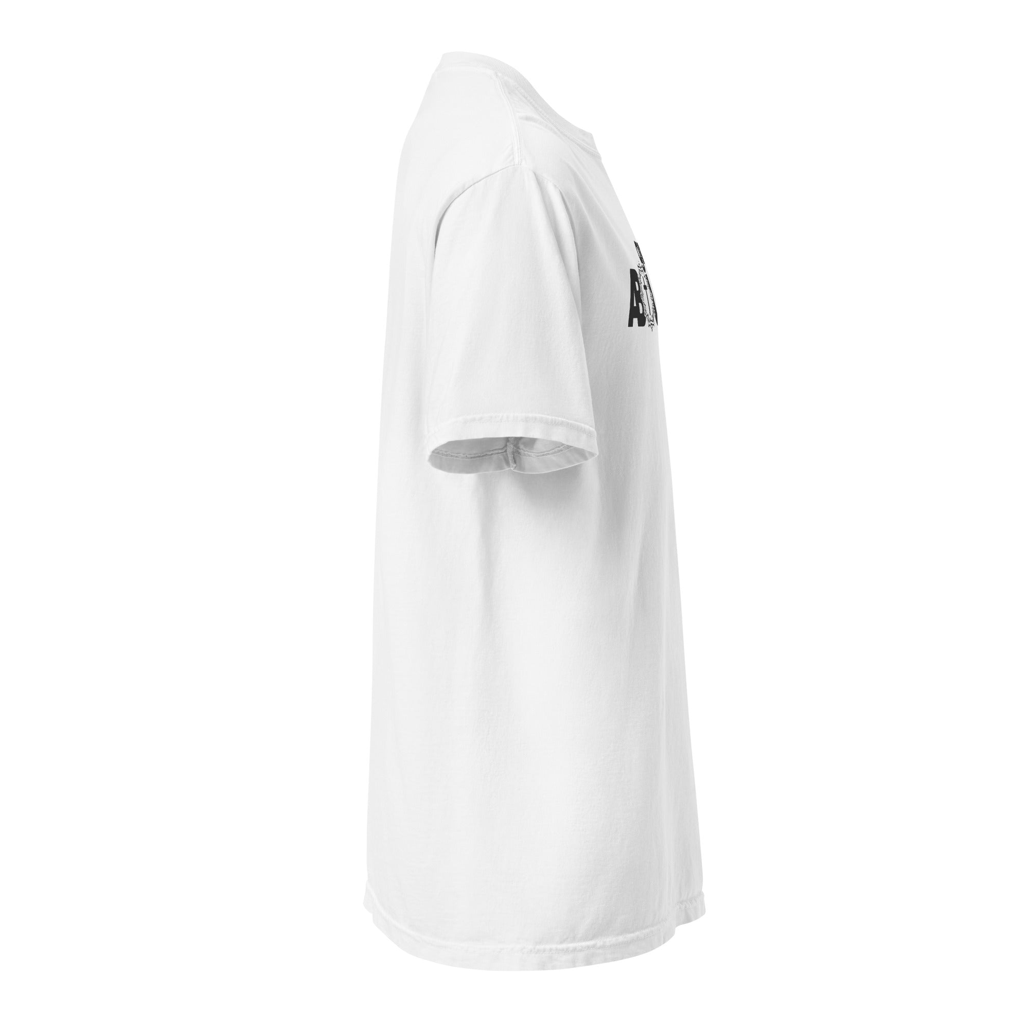 Image of Grace Abounds Bible verse shirt Christian clothing white right side view — Entrusted to Him