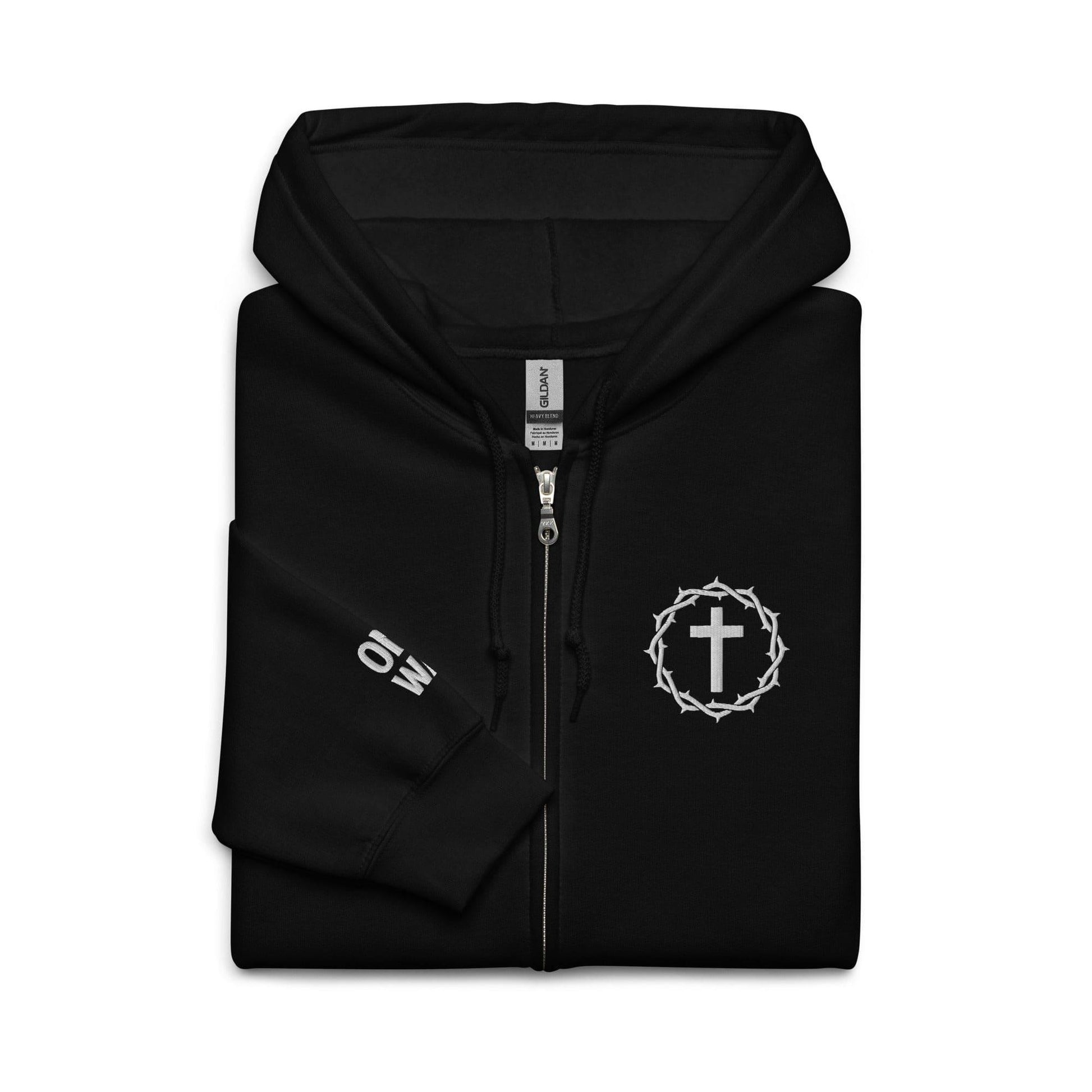 "One Way" Embroidered Zip Hoodie