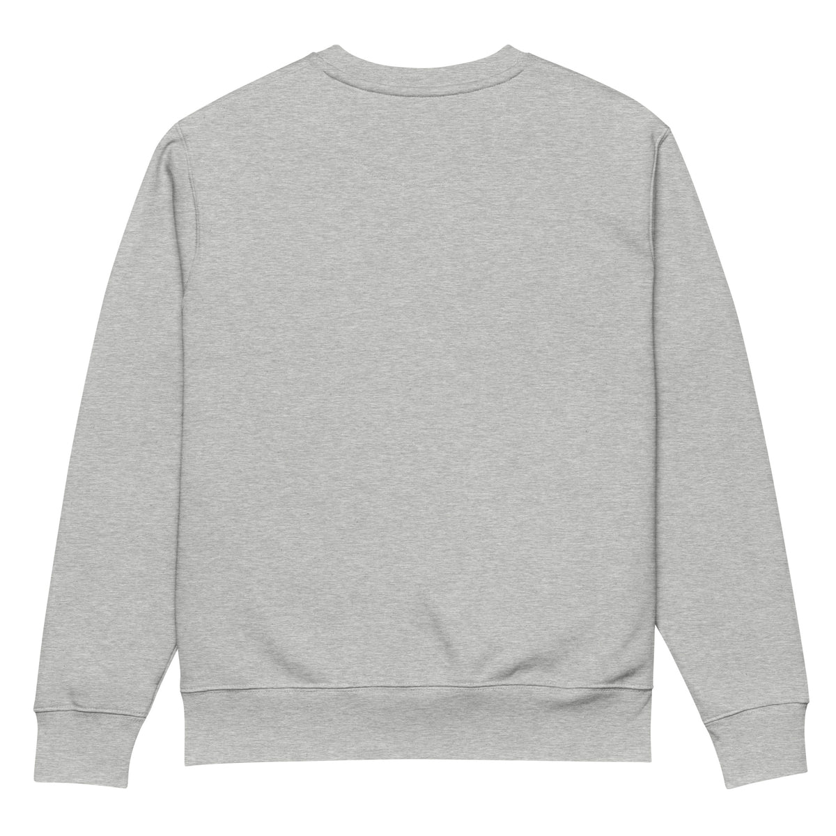 One Way embroidered sweatshirt in heather grey, plain back view