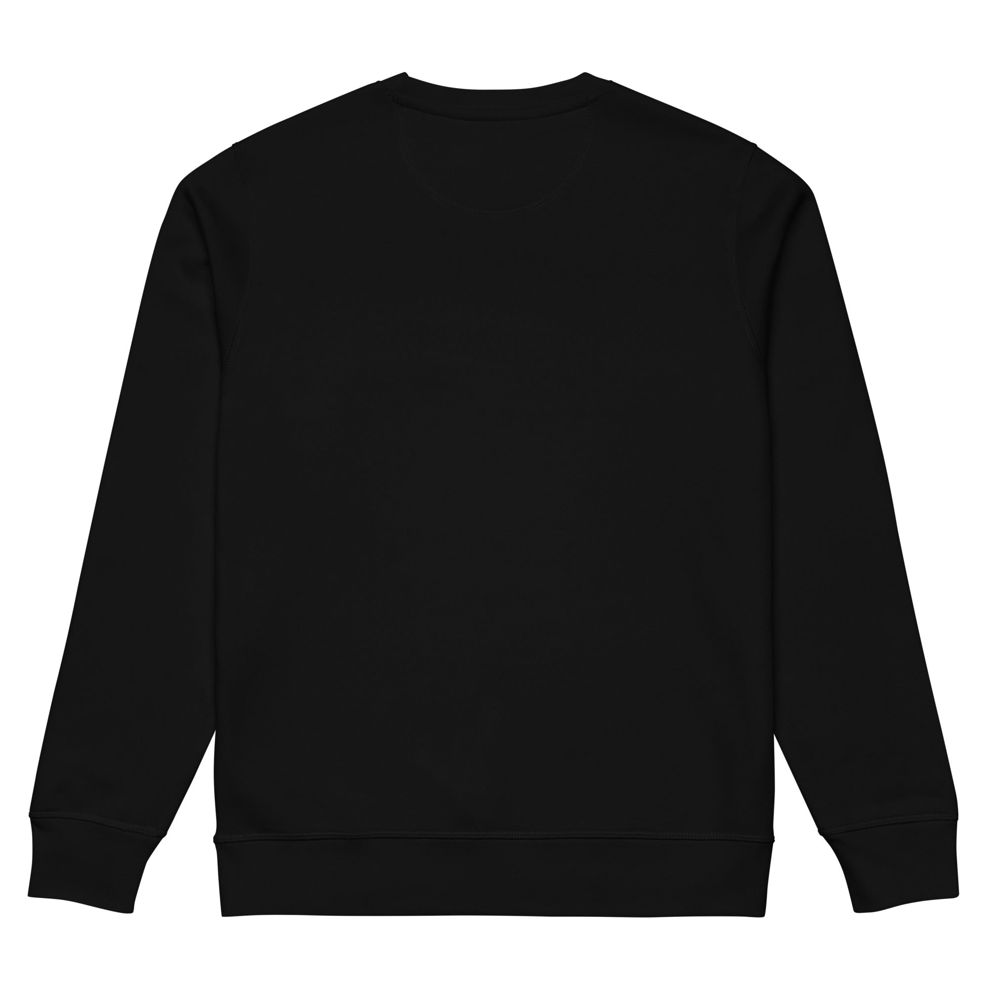 Image of Grace Abounds Christian sweatshirt black back view — Entrusted to Him