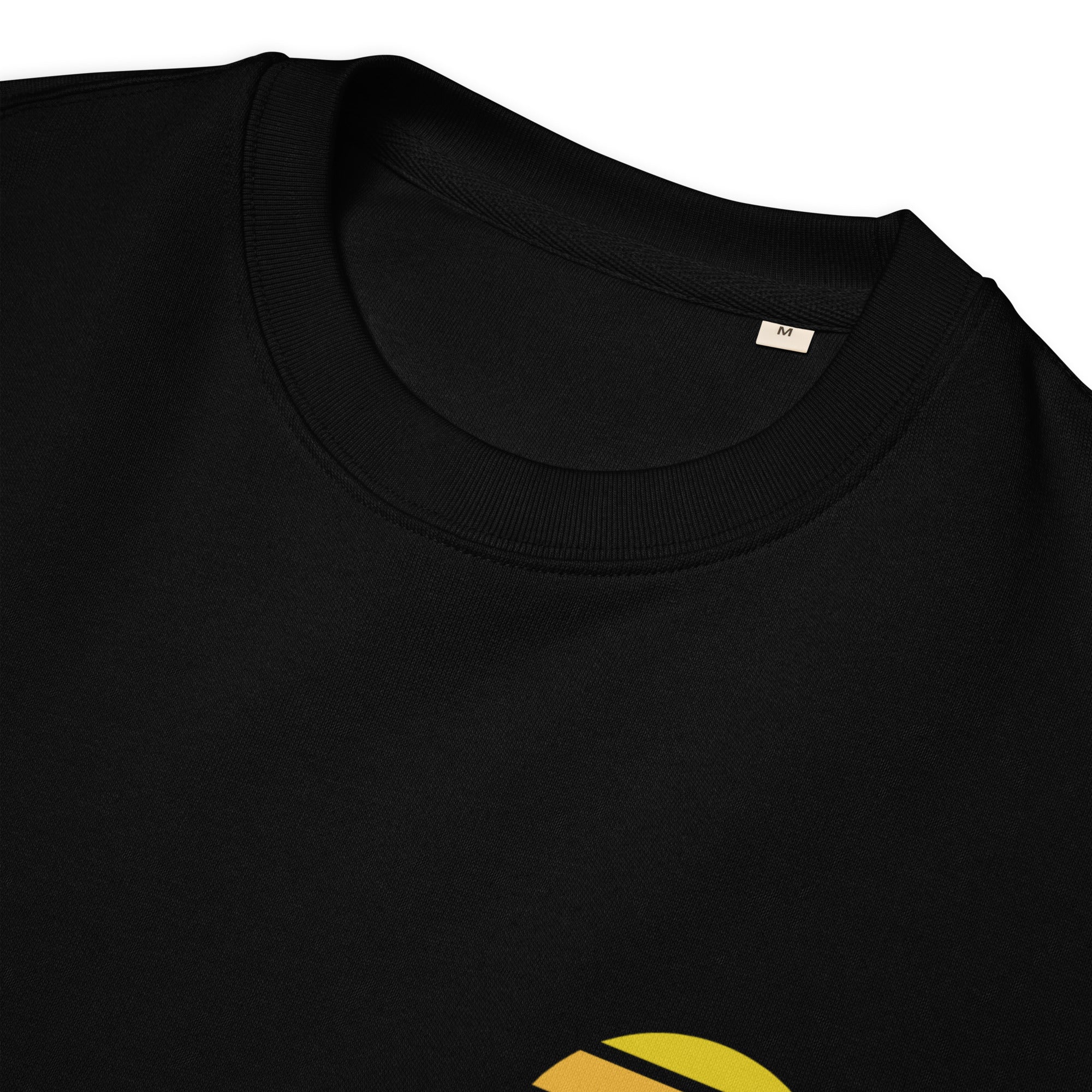 Image of Mount Zion Christian sweatshirt black embroidery detail view — Entrusted to Him