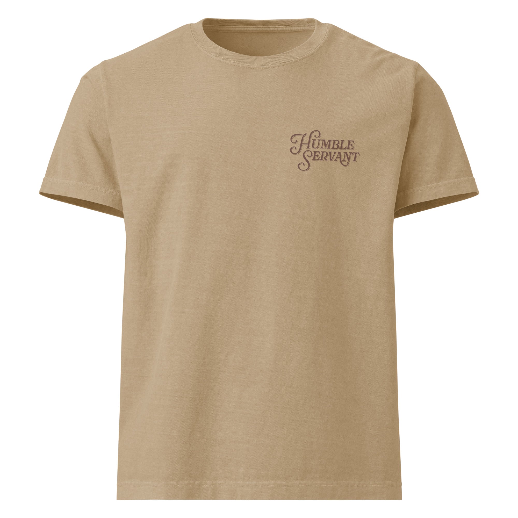 Image of Humble Under Jesus shirt khaki front view — Entrusted to Him